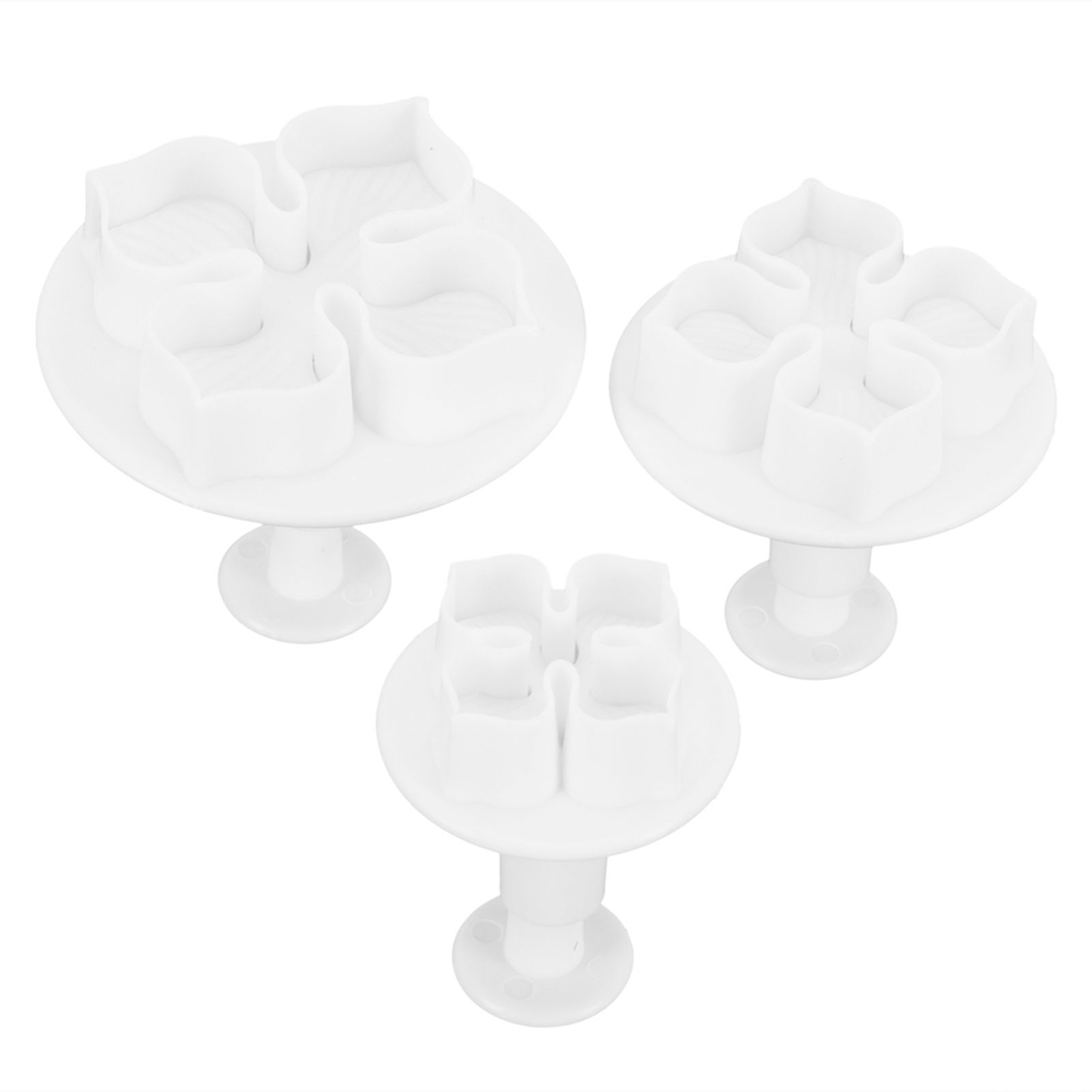 3Pcs Cake Decorating Mold Hydrangea Pattern Biscuits Cutter Spring Mold Baking