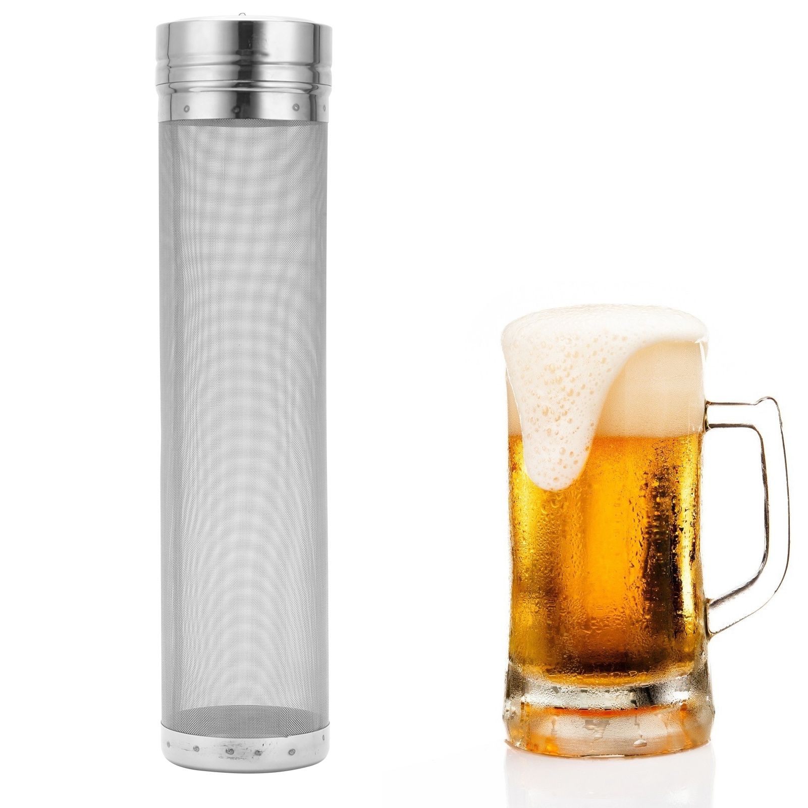 50 Mesh Stainless Steel Homebrew Beer Filter Brewing Filter Barrel Useful Tool view 12