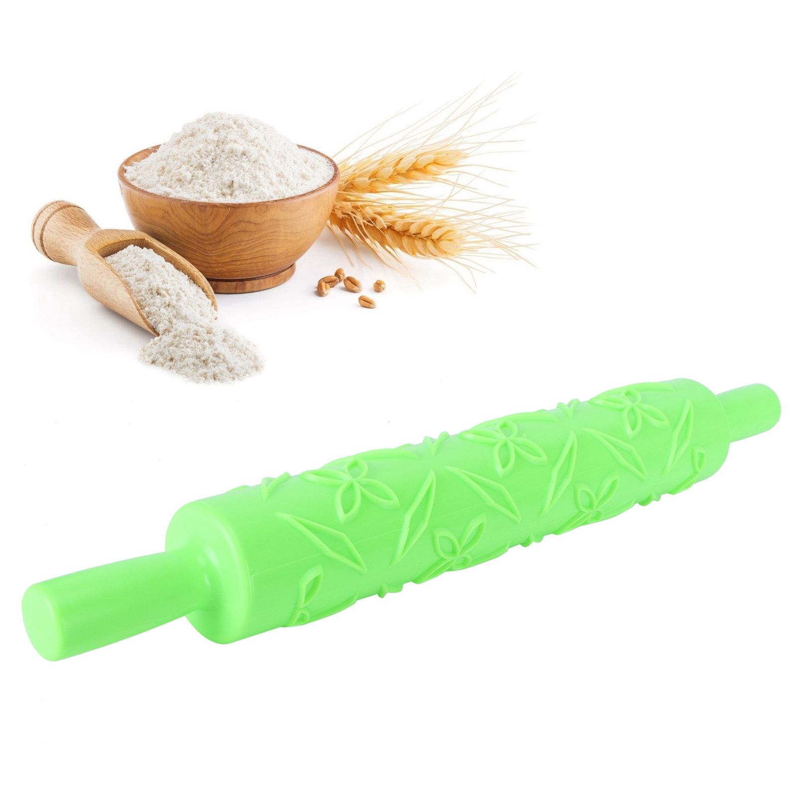 Fondant Cake Rolling Pin Embossing Roller Bakery Cookies Pastry Decorating view 11