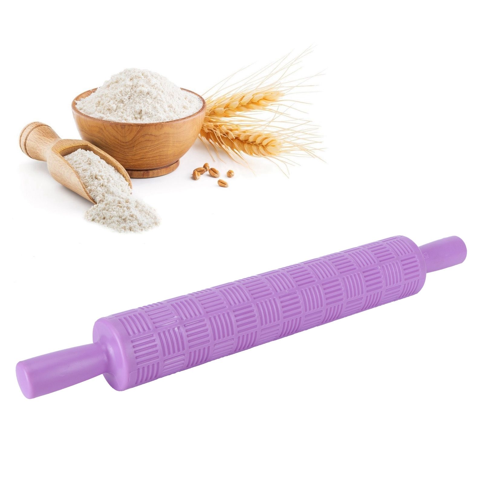 Fondant Cake Rolling Pin Embossing Roller Bakery Cookies Pastry Decorating view 11