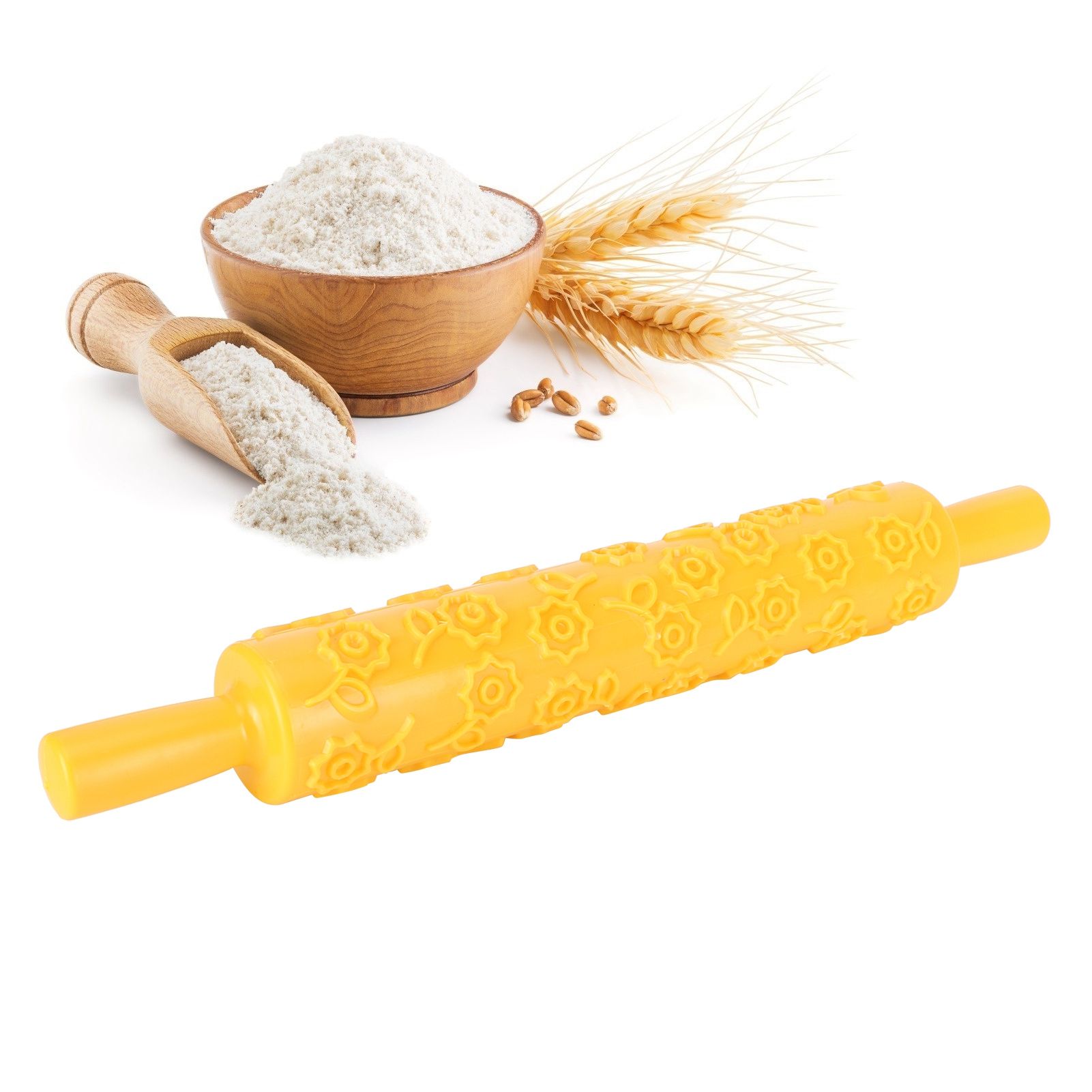 Fondant Cake Embossing Rolling Pin Baking Dough Roller Cookies Biscuits view 10