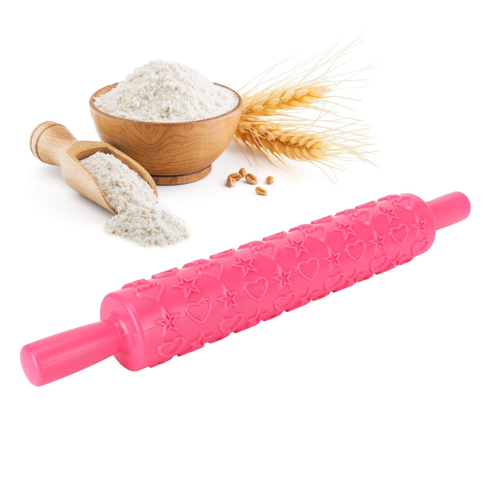 Fondant Cake Embossing Rolling Pin Baking Dough Roller Cookies Biscuits view 9