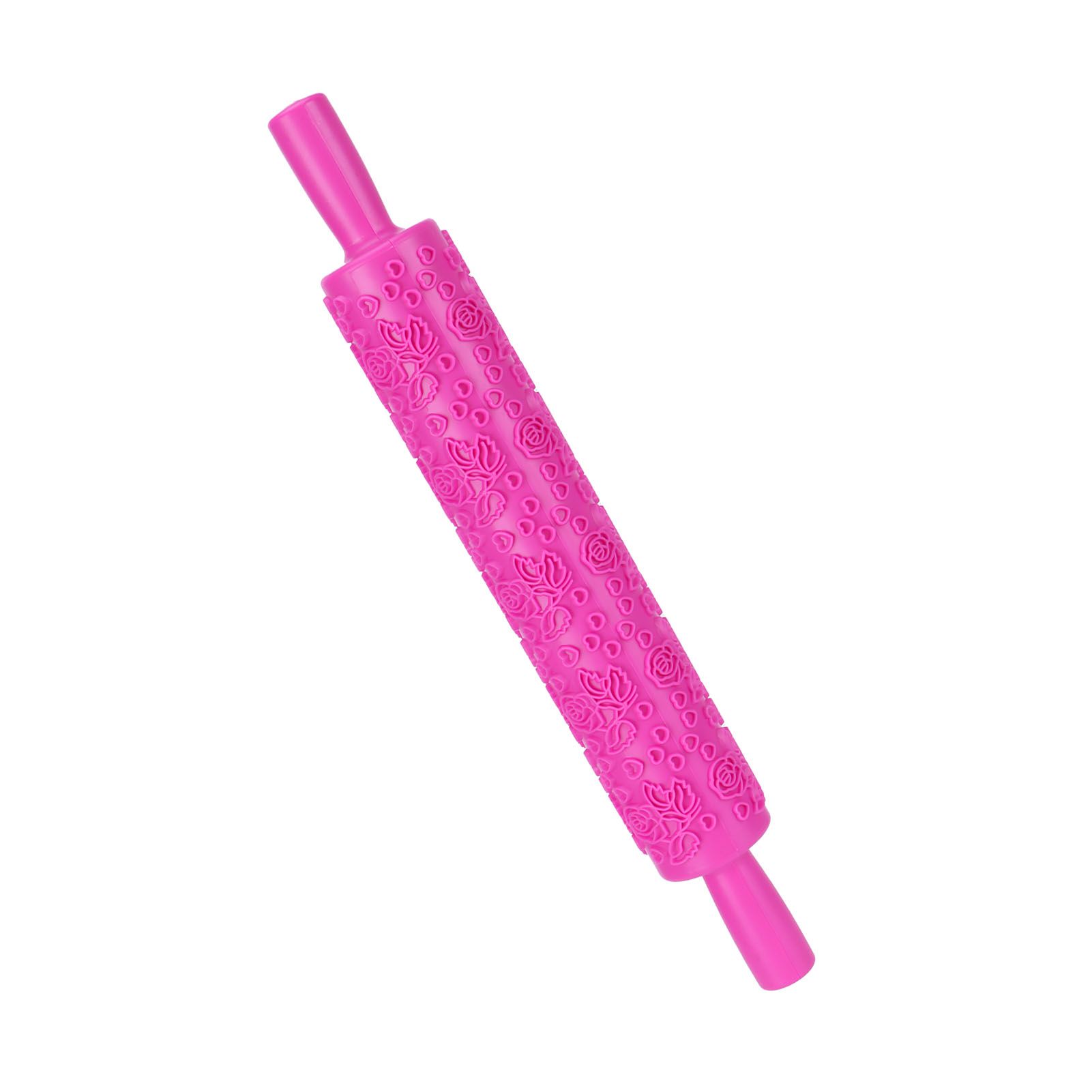 Fondant Rolling Pin Plastic Embossed Roller for Cookies Biscuits Pastry Cake