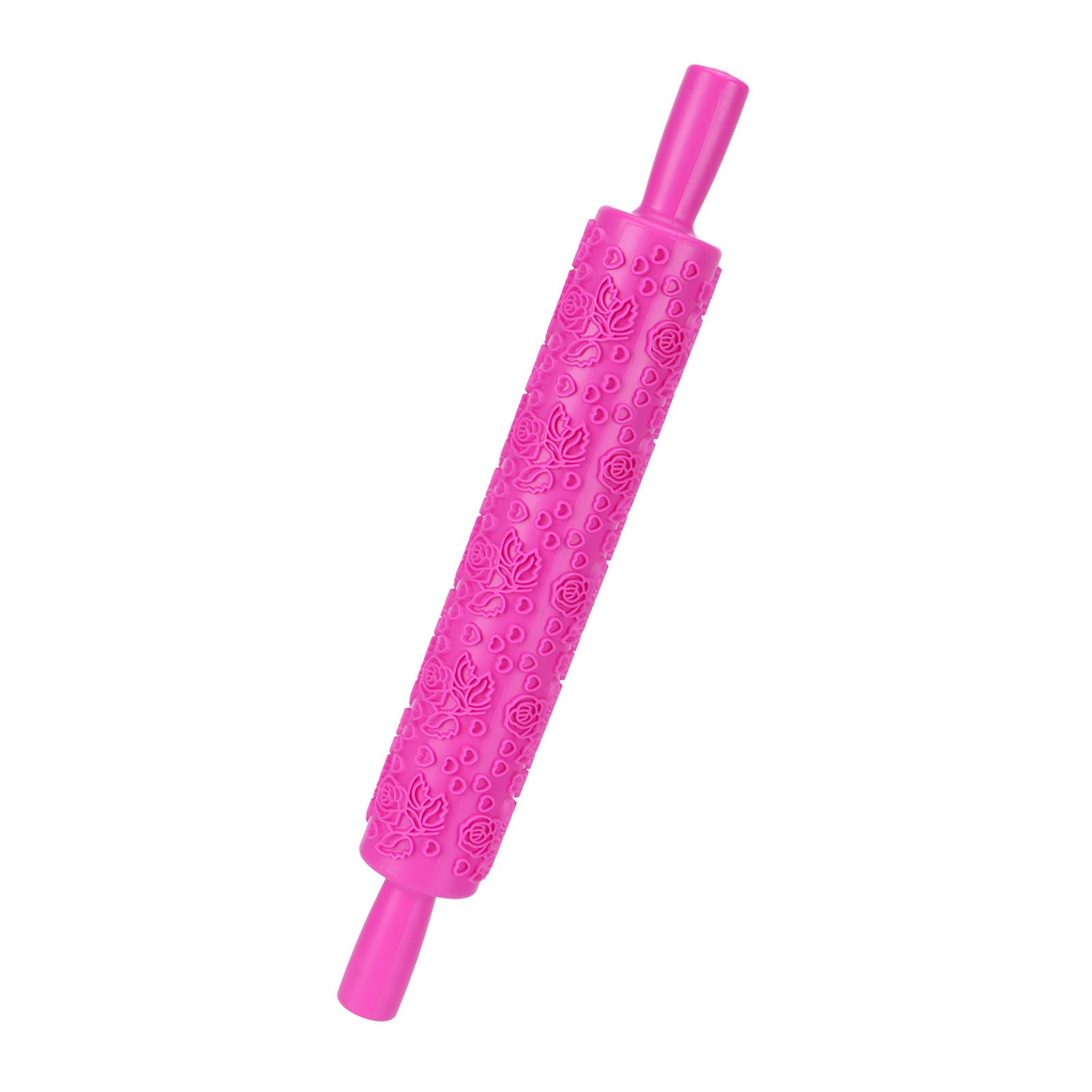 Fondant Rolling Pin Plastic Embossed Roller for Cookies Biscuits Pastry Cake view 2