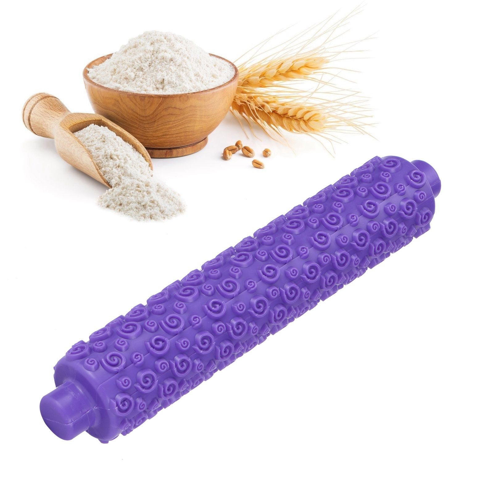 Fondant Rolling Pin Tool Plastic Embossing Roller Baking Pastry Cake view 11