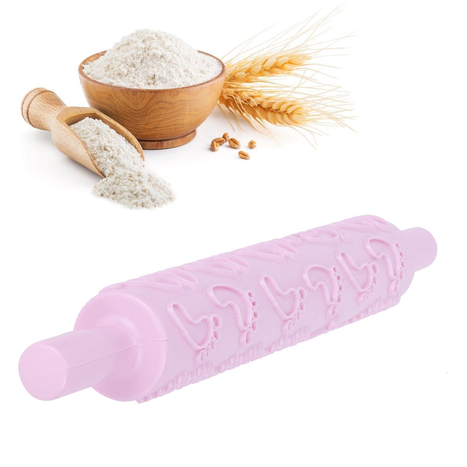 Fondant Rolling Pin Tool Plastic Embossing Roller Baking Pastry Cake view 12