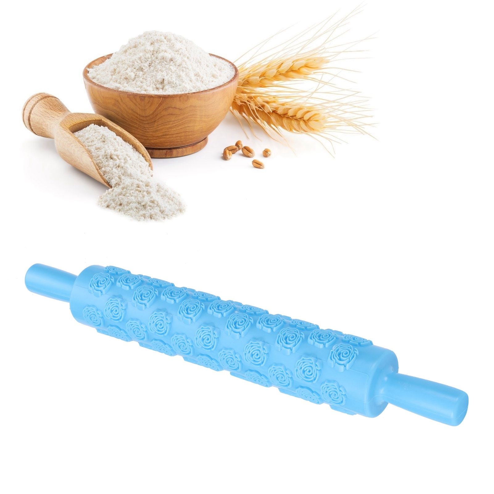 Fondant Rolling Pin Tool Plastic Embossing Roller Baking Pastry Cake view 11