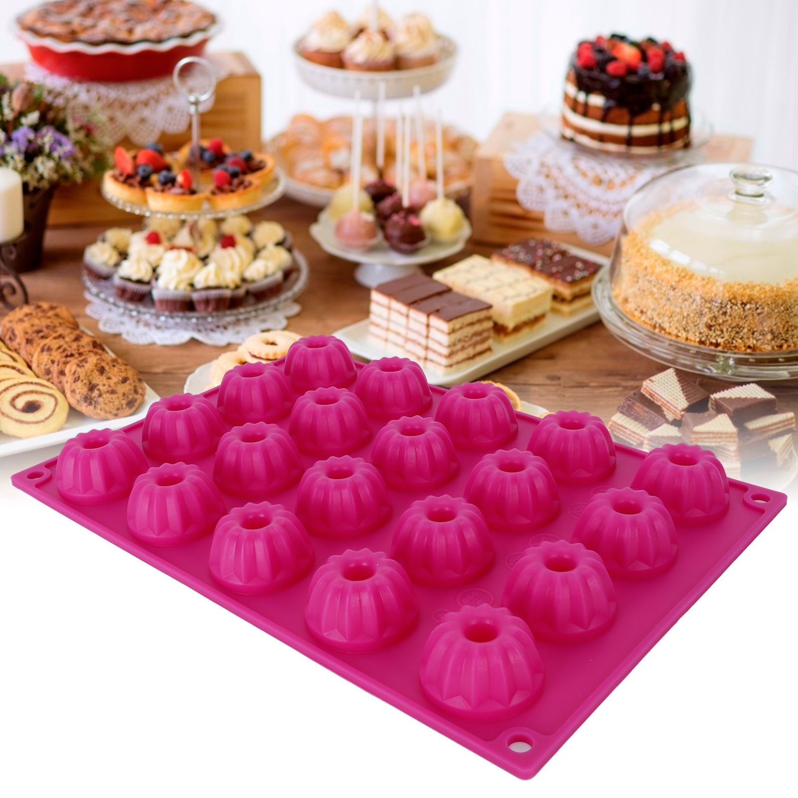 Rose Red Silicone Cake Mold DIY NonStick Pastry Baking Mold for Baking Cake view 11