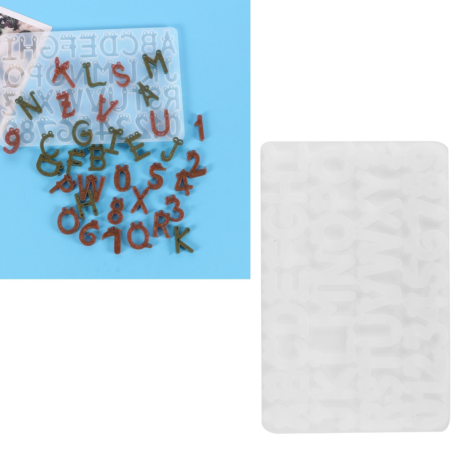 DIY Casting Mold English Alphabet Number Cookies Molds Cake Jewelry Keychain view 9