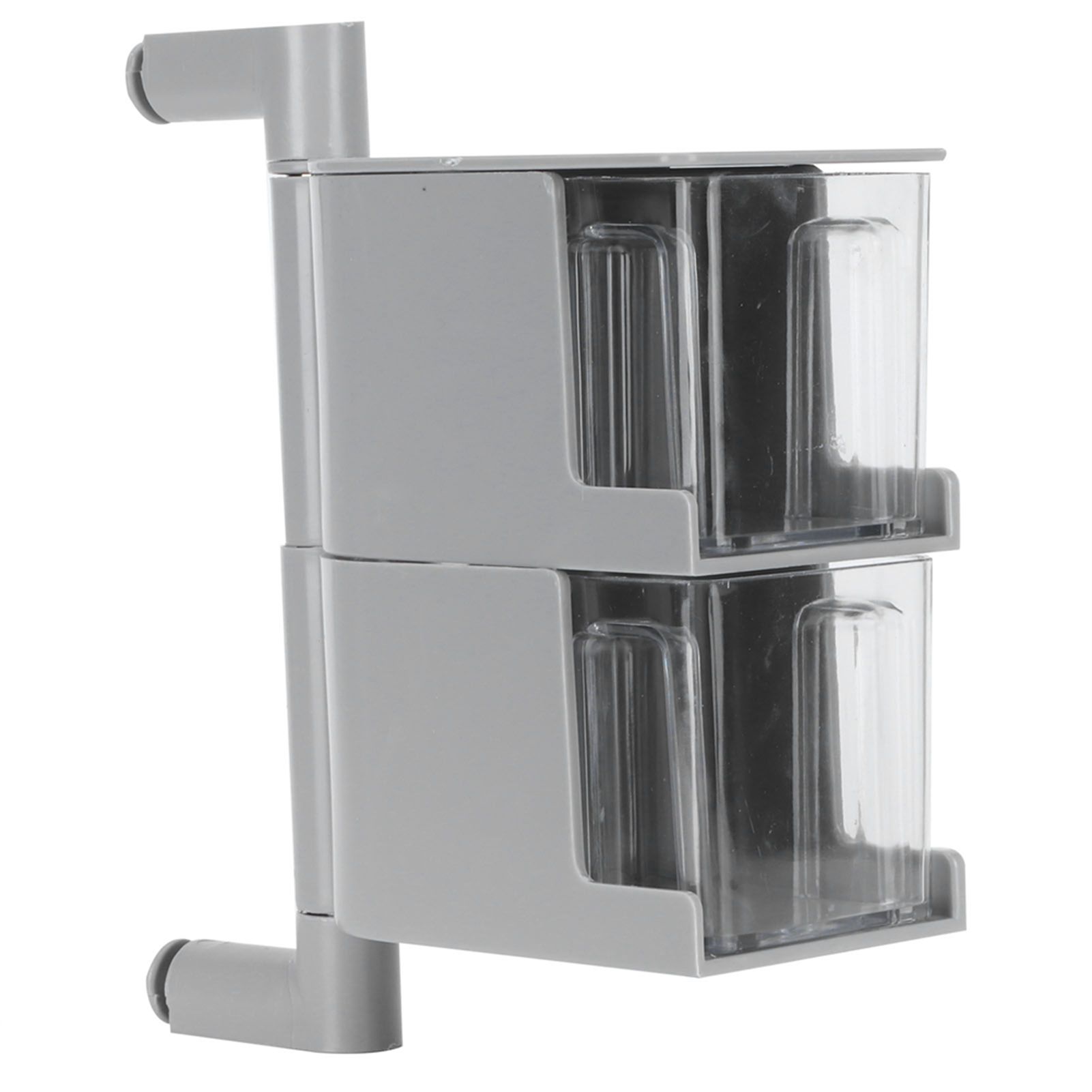 NoPunching WallMounted Seasoning Box Rotatable 2Layer Drawer Type Box for view 3