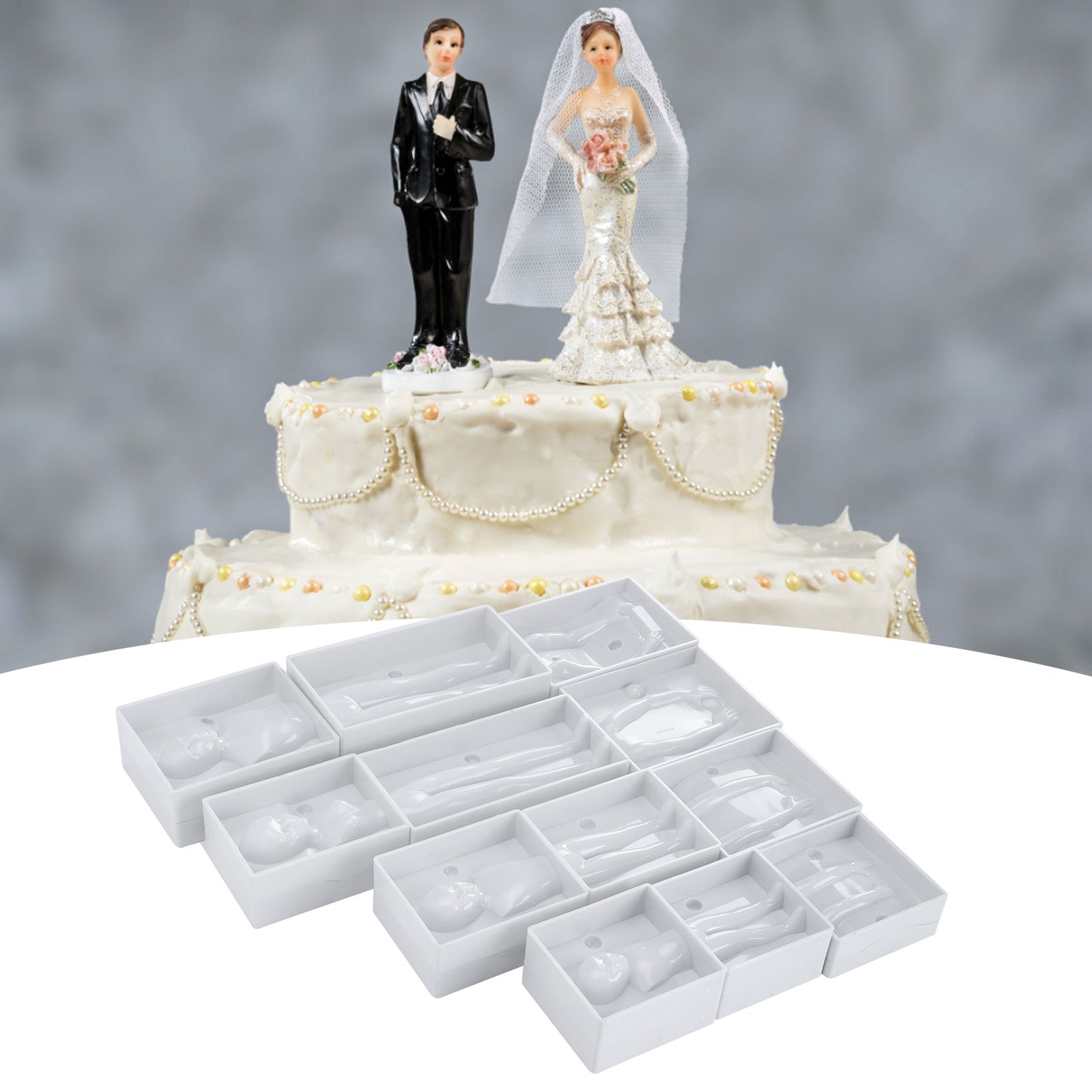 People Shaped Cake Figure Mold Body Model DIY Baking Fondant Cake Molds view 11