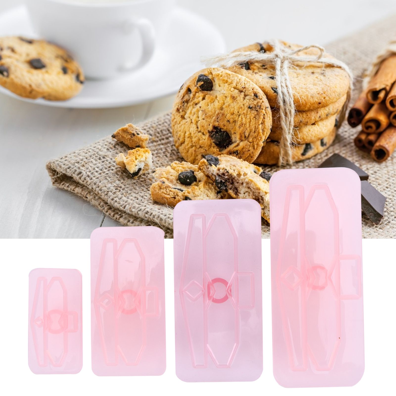 4Pcs/Set Baking Mold Bowknot‑Shaped Mould Cookies Fondant Cake Paste Dessert view 11
