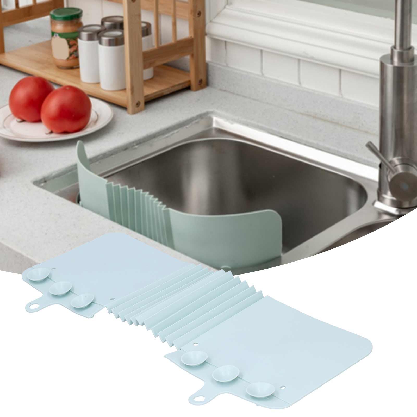 Foldable Sink Splashing Guard with Suction Cups Water Baffle Board Kitchen view 11