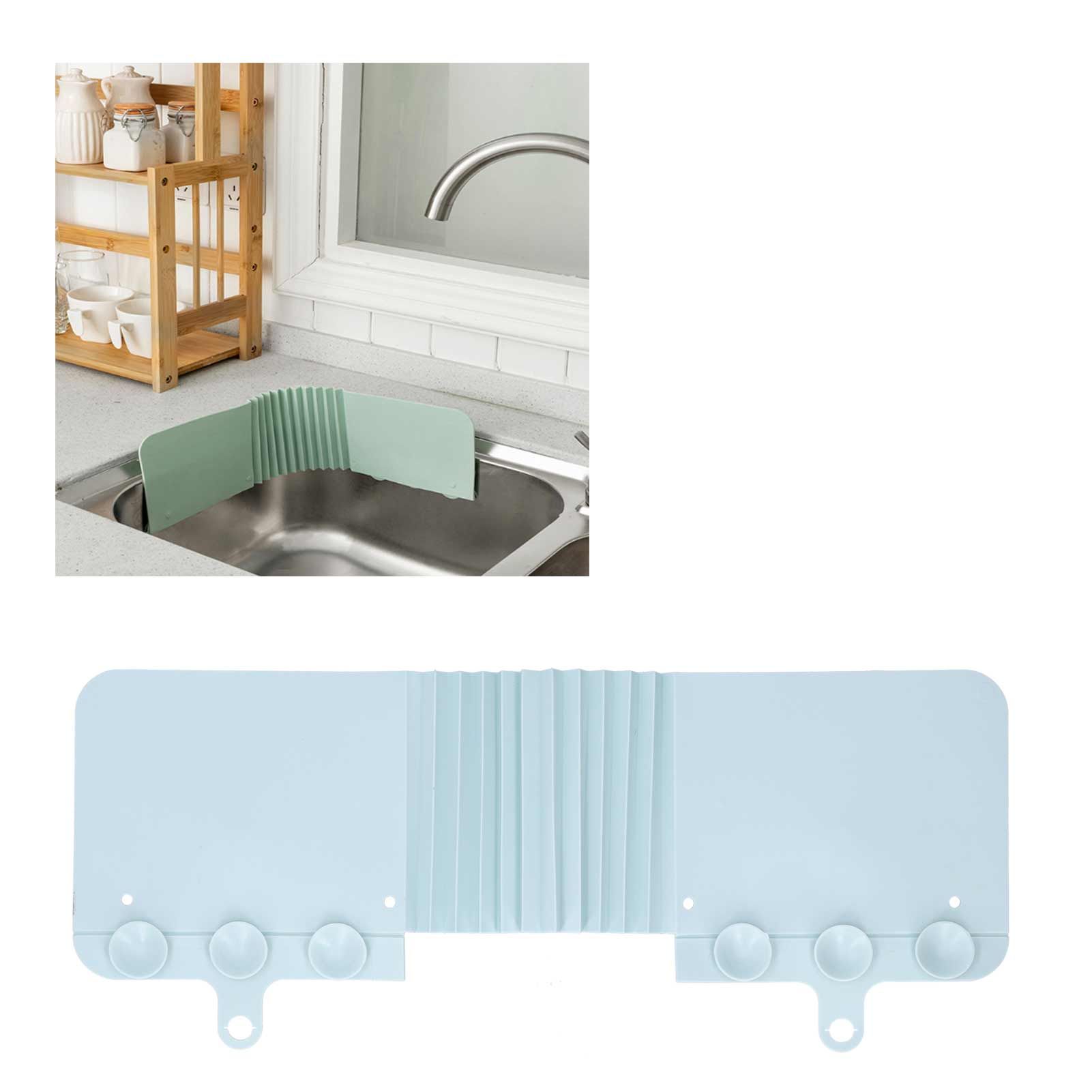 Foldable Sink Splashing Guard with Suction Cups Water Baffle Board Kitchen view 12