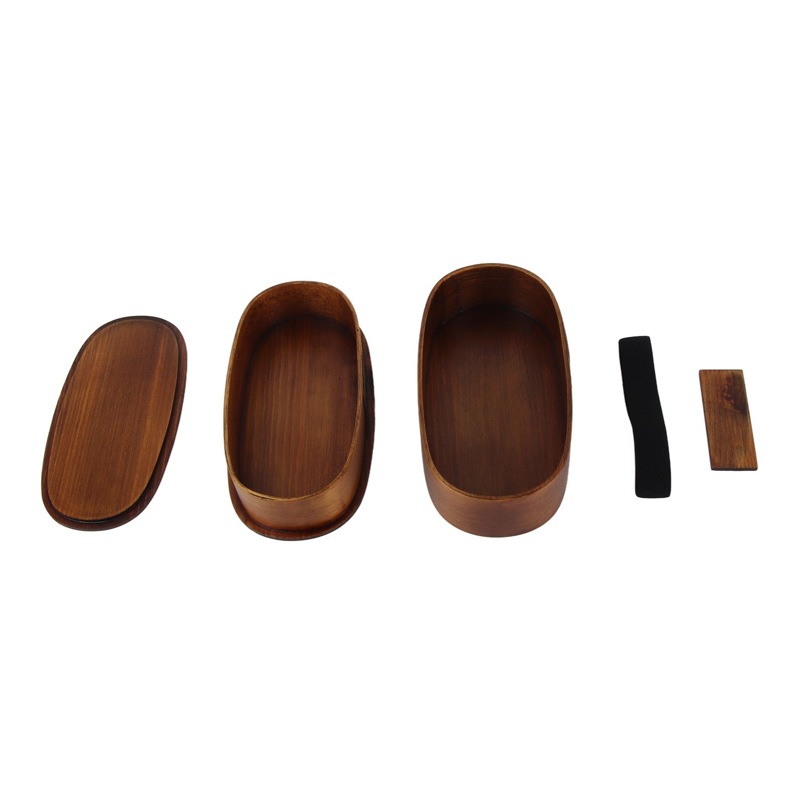 Lunch Box Set Japanese Style Wooden Food Storage Container for Students