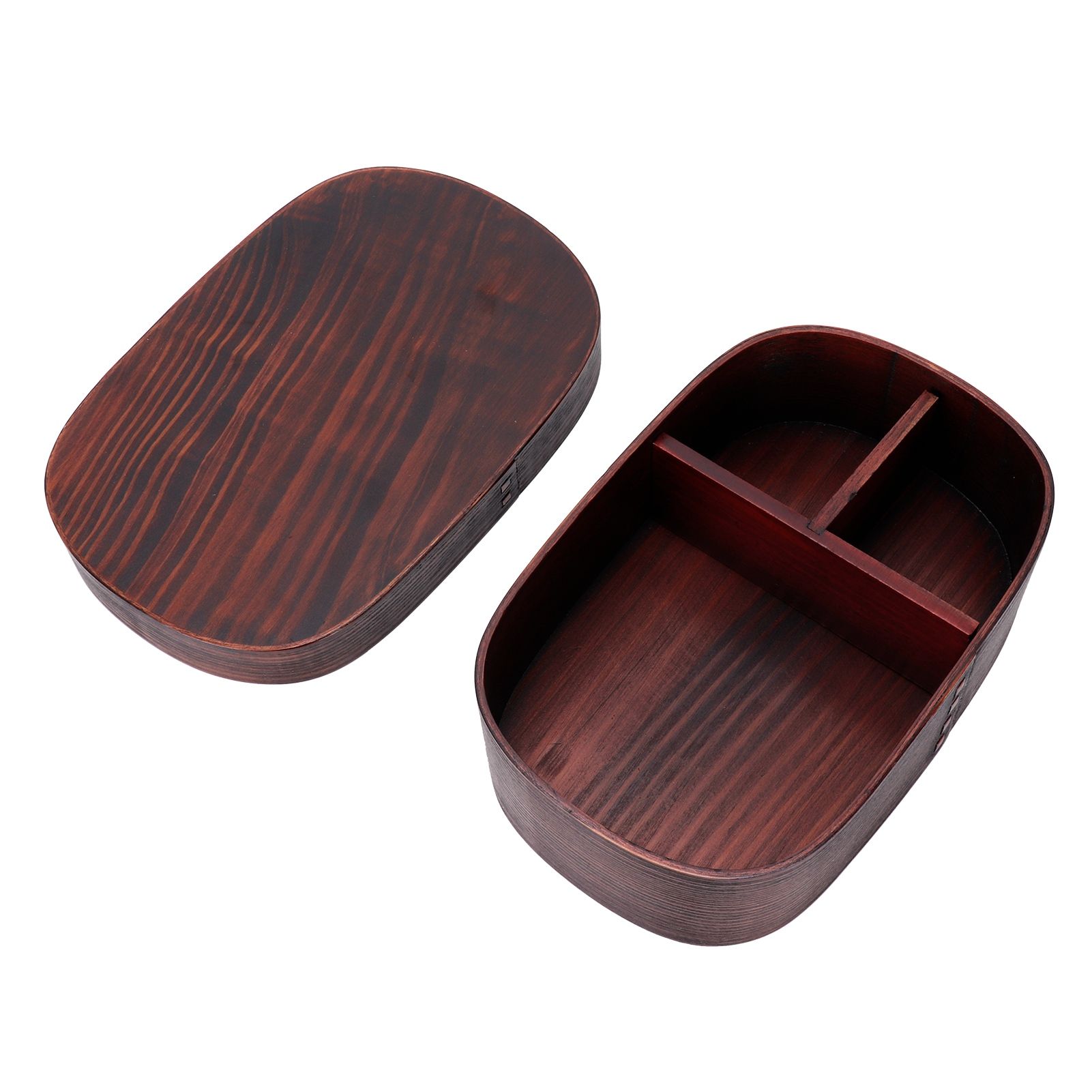 Wooden Lunch Box Portable Food Container Tablewares for Home Office Picnic view 5
