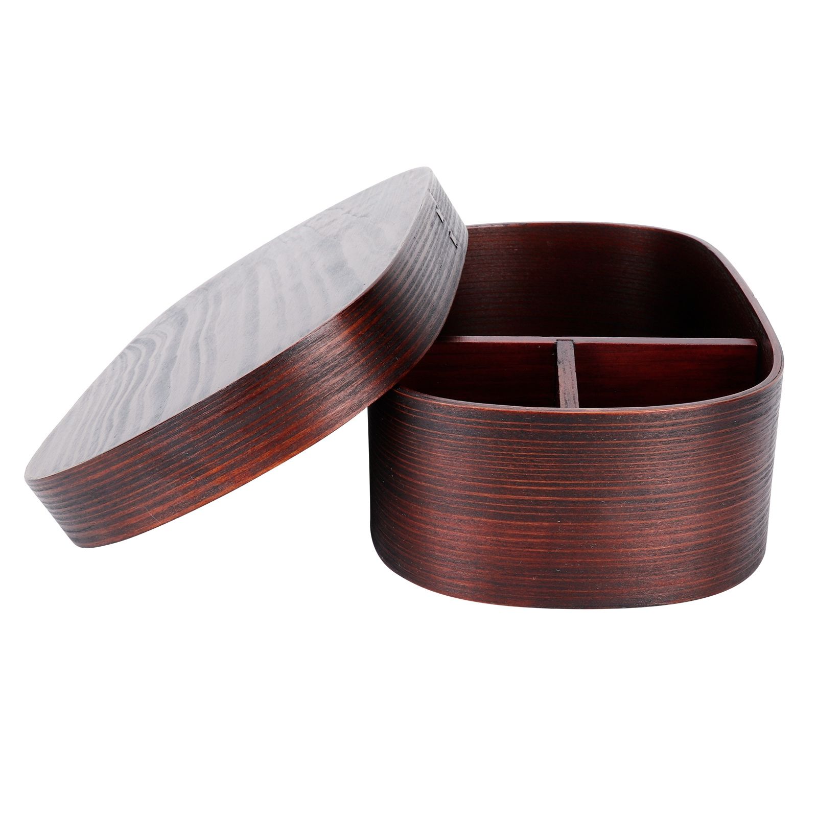 Wooden Lunch Box Portable Food Container Tablewares for Home Office Picnic view 9