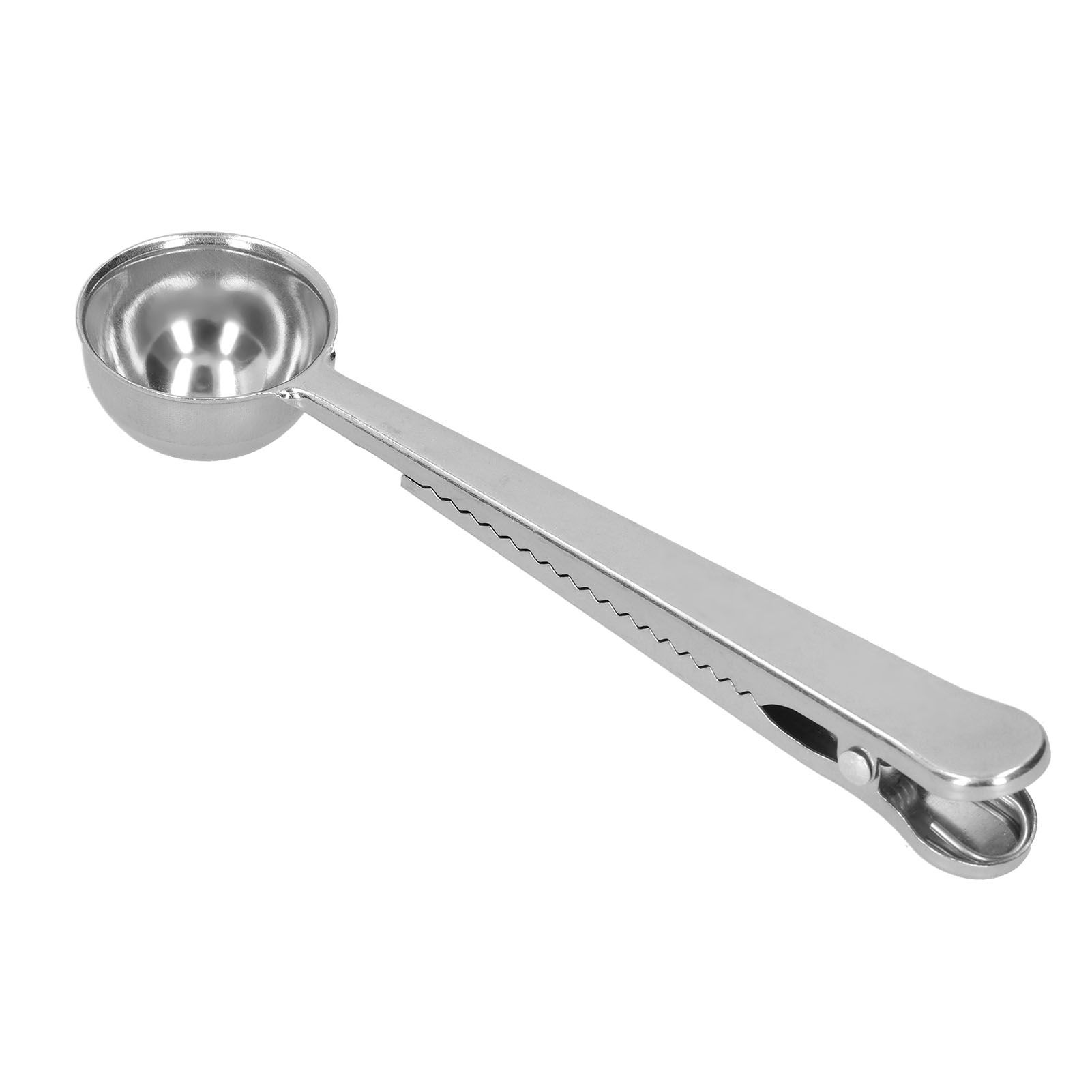 Stainless Steel Scoop Measuring Spoon with Sealing Clip for Tea Coffee Milk Powder view 2