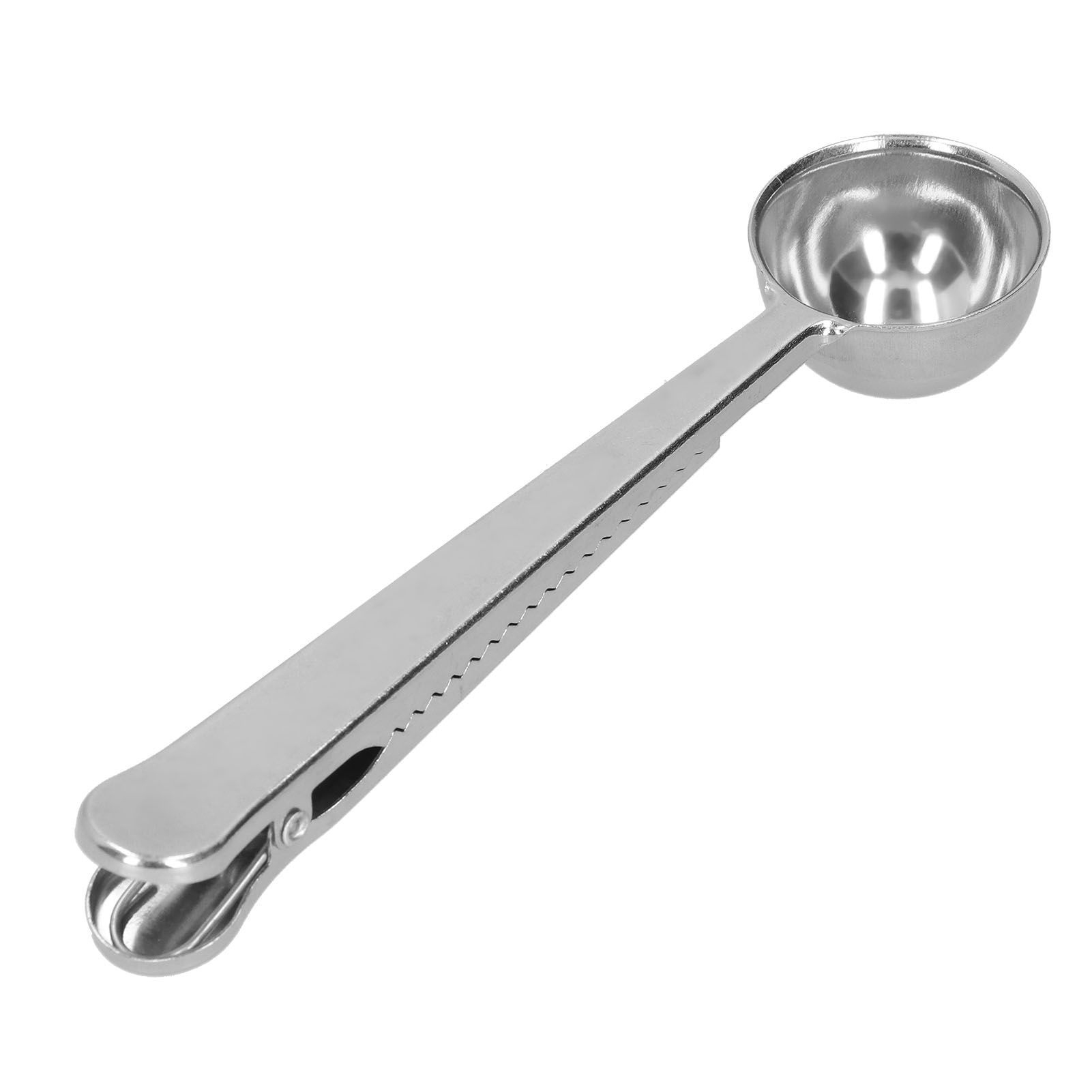 Stainless Steel Scoop Measuring Spoon with Sealing Clip for Tea Coffee Milk Powder view 3