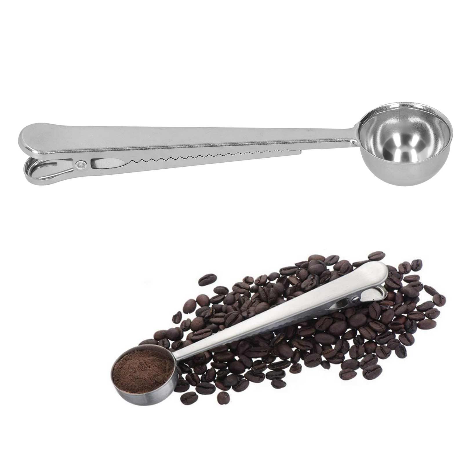 Stainless Steel Scoop Measuring Spoon with Sealing Clip for Tea Coffee Milk Powder view 11