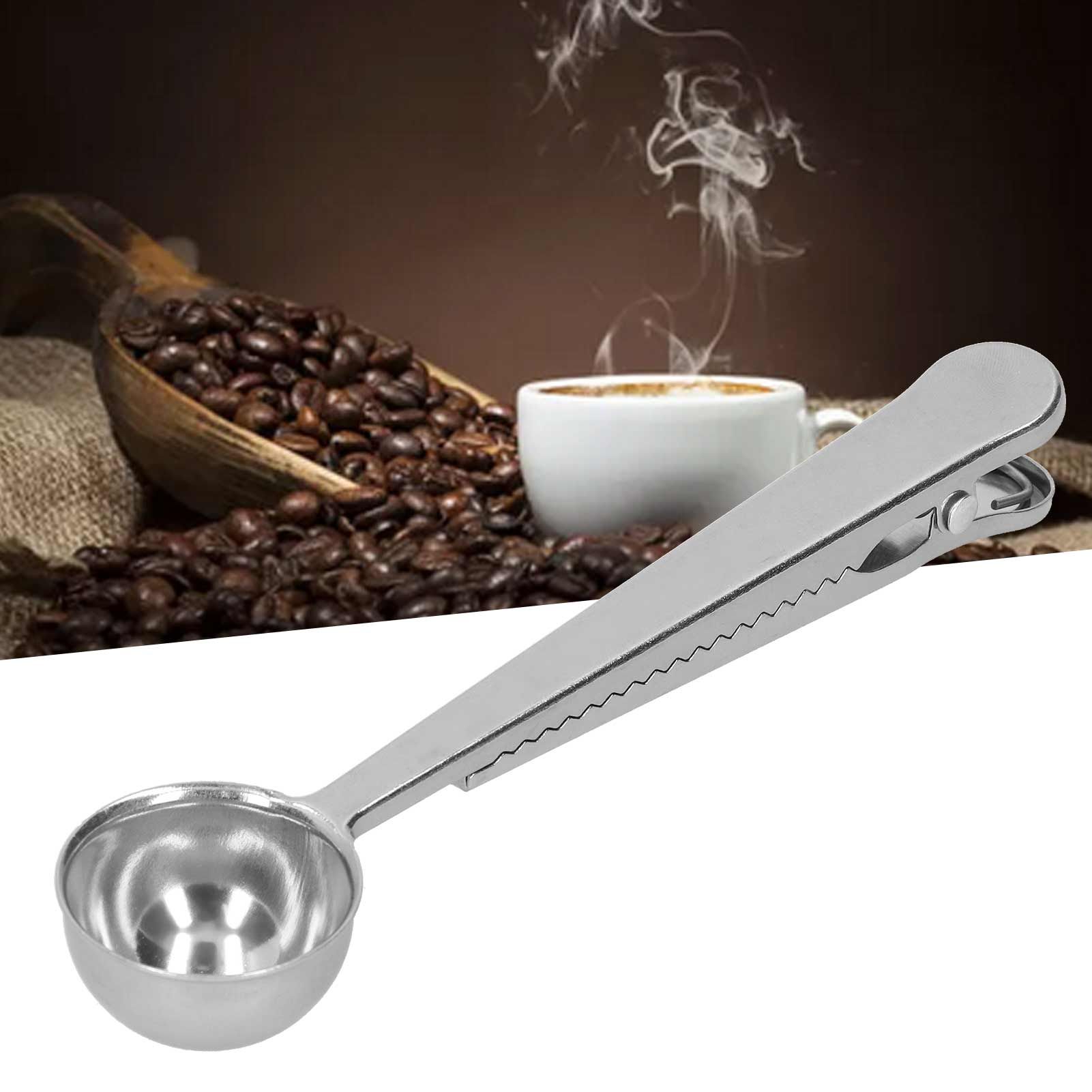 Stainless Steel Scoop Measuring Spoon with Sealing Clip for Tea Coffee Milk Powder view 12