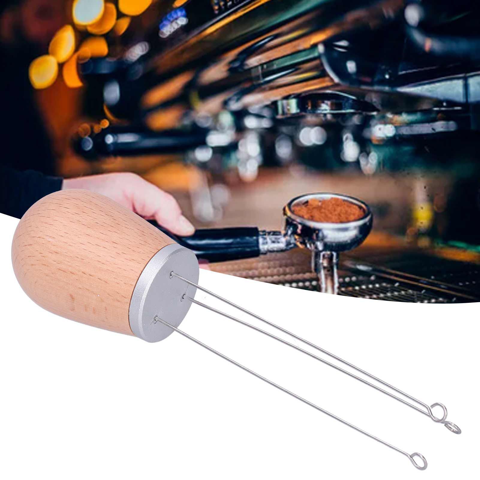 Needle Type Coffee Powder Distributor Wood Handle Coffee Stirrer Distribution view 12