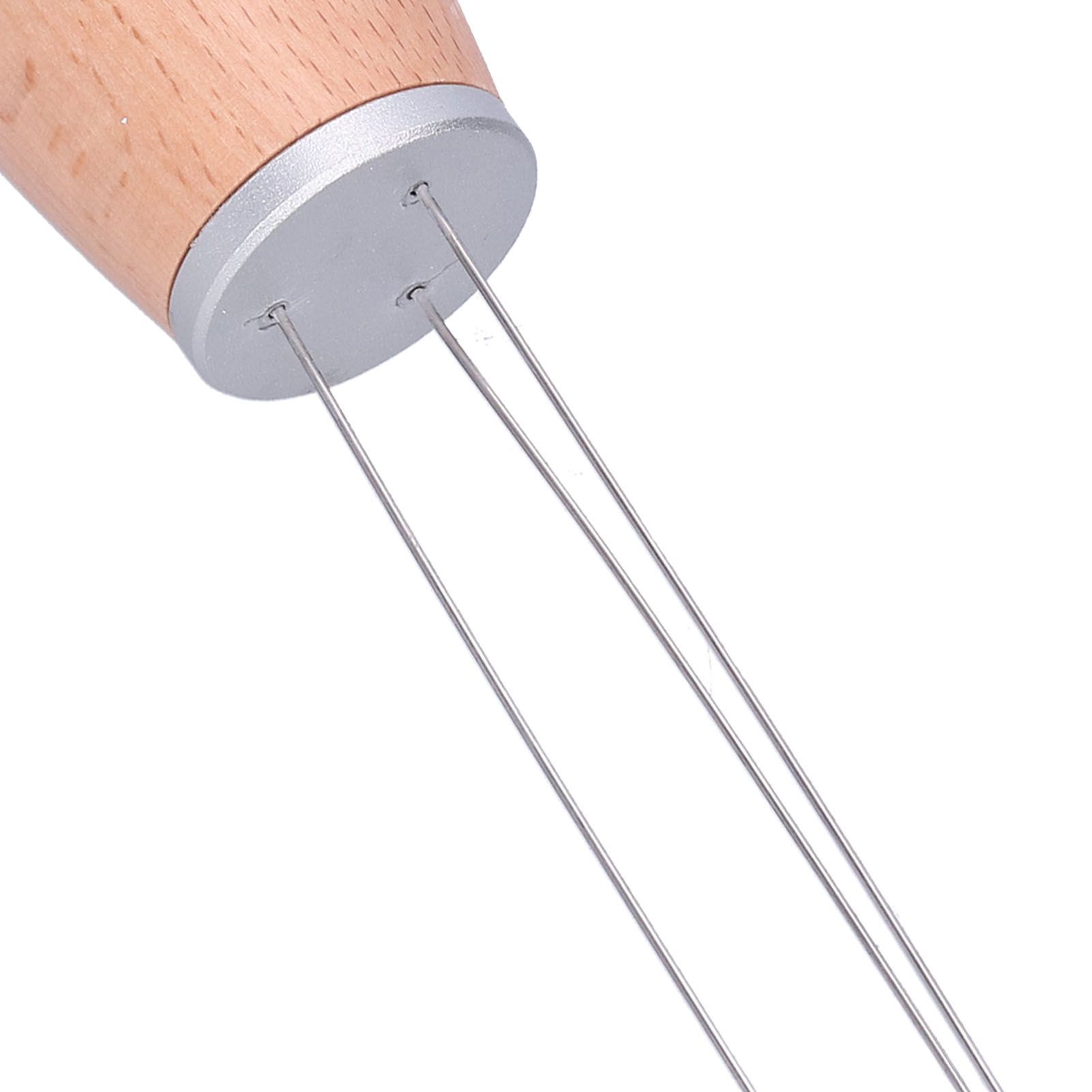 Needle Type Coffee Powder Distributor Wood Handle Coffee Stirrer Distribution view 13