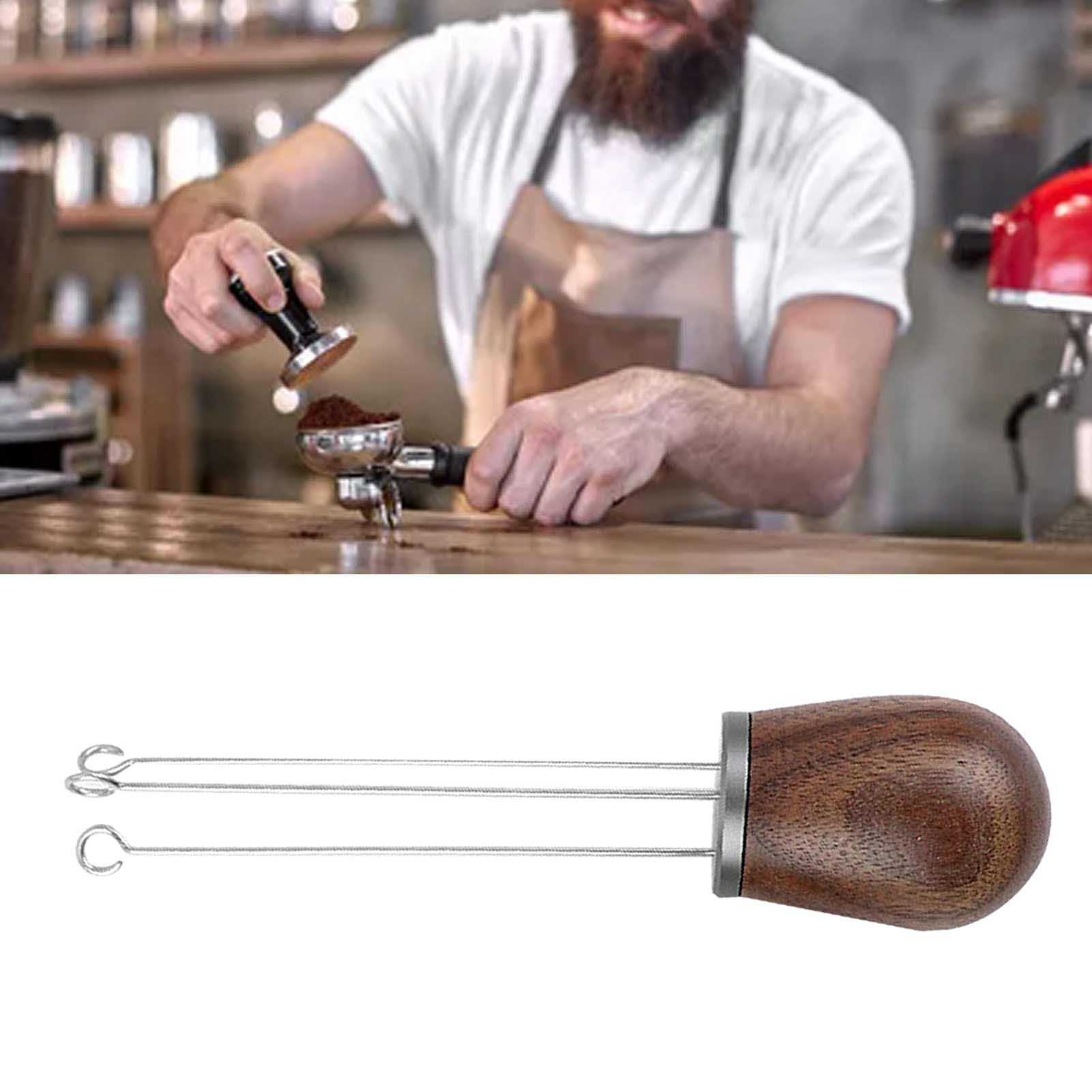 Needle Type Coffee Powder Distributor Wood Handle Coffee Stirrer Distribution view 11