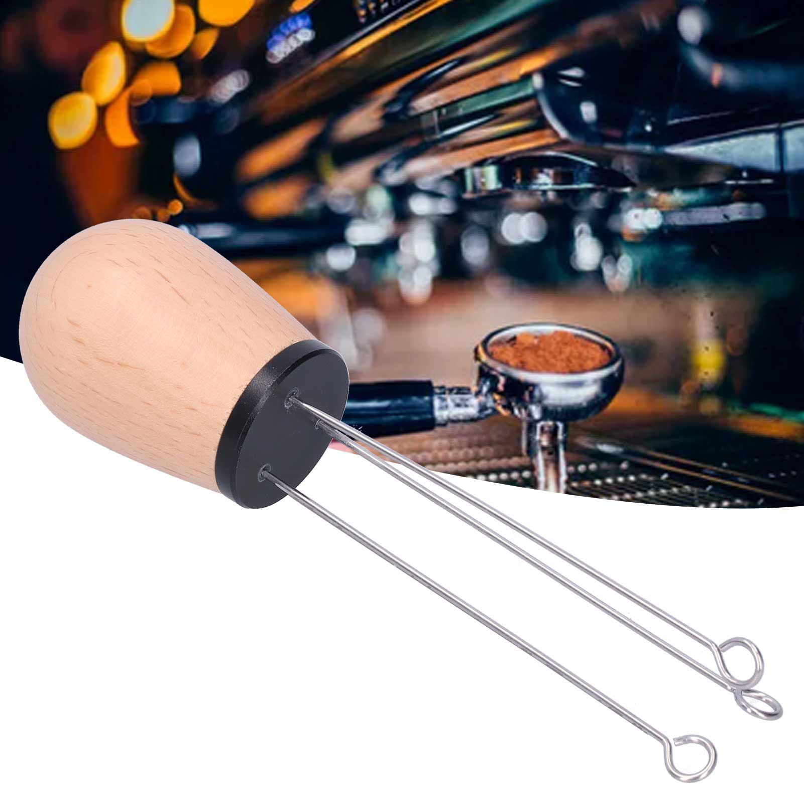 Needle Type Coffee Powder Distributor Wood Handle Coffee Stirrer Distribution view 12