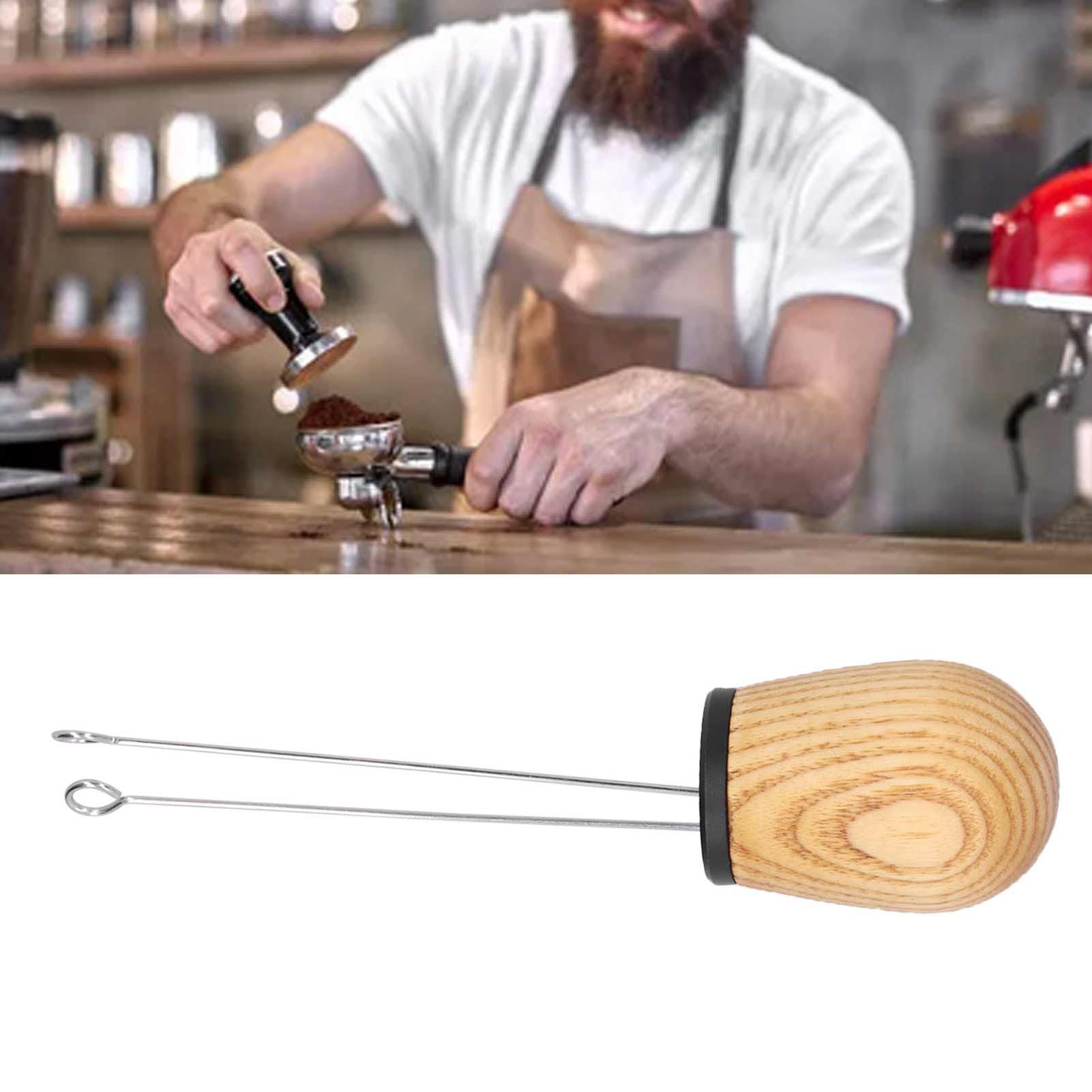 Needle Type Coffee Powder Distributor Wood Handle Coffee Stirrer Distribution view 11