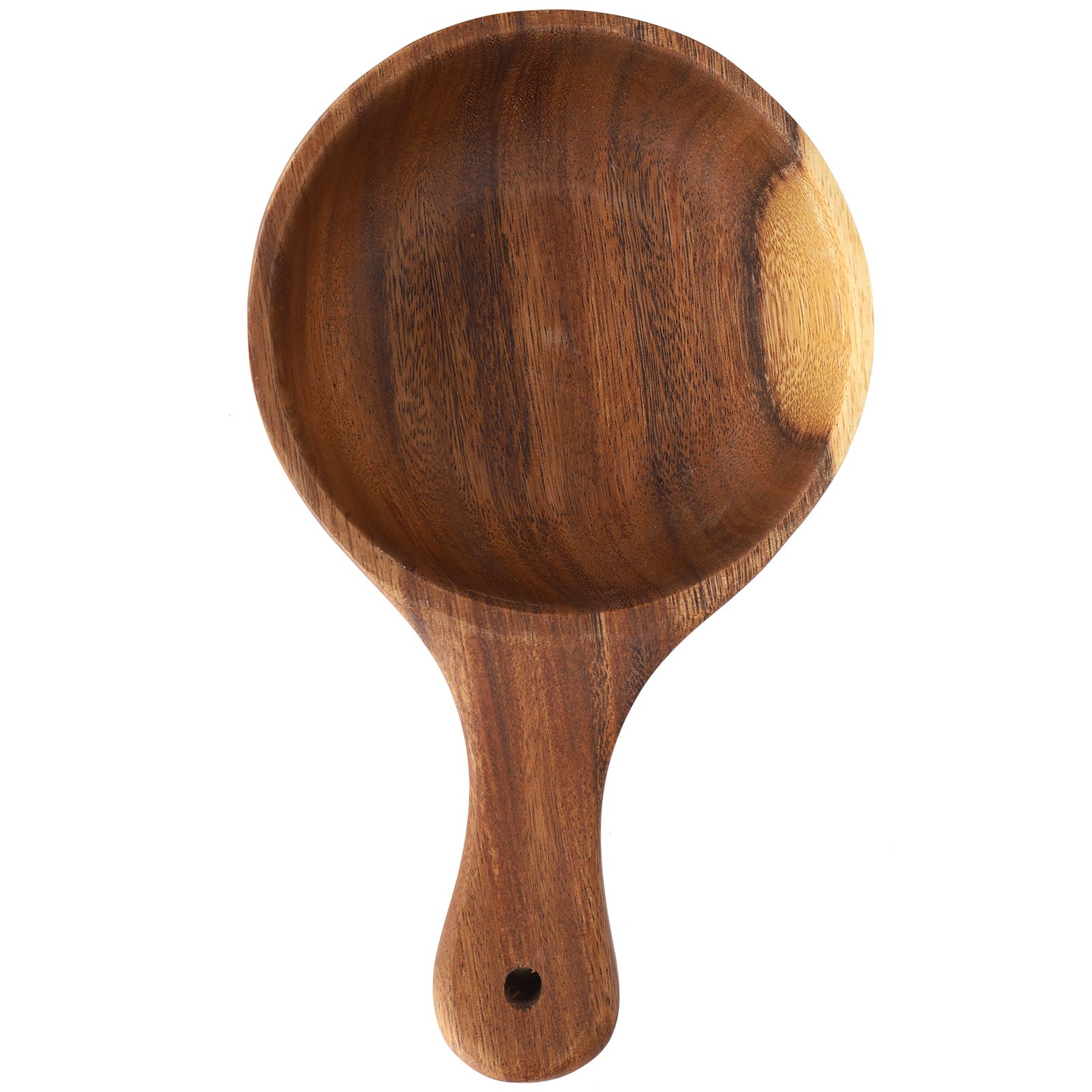 Wooden Salad Bowl with Handle Home Food Grade Kimchi Fruit Serving Bowl Home