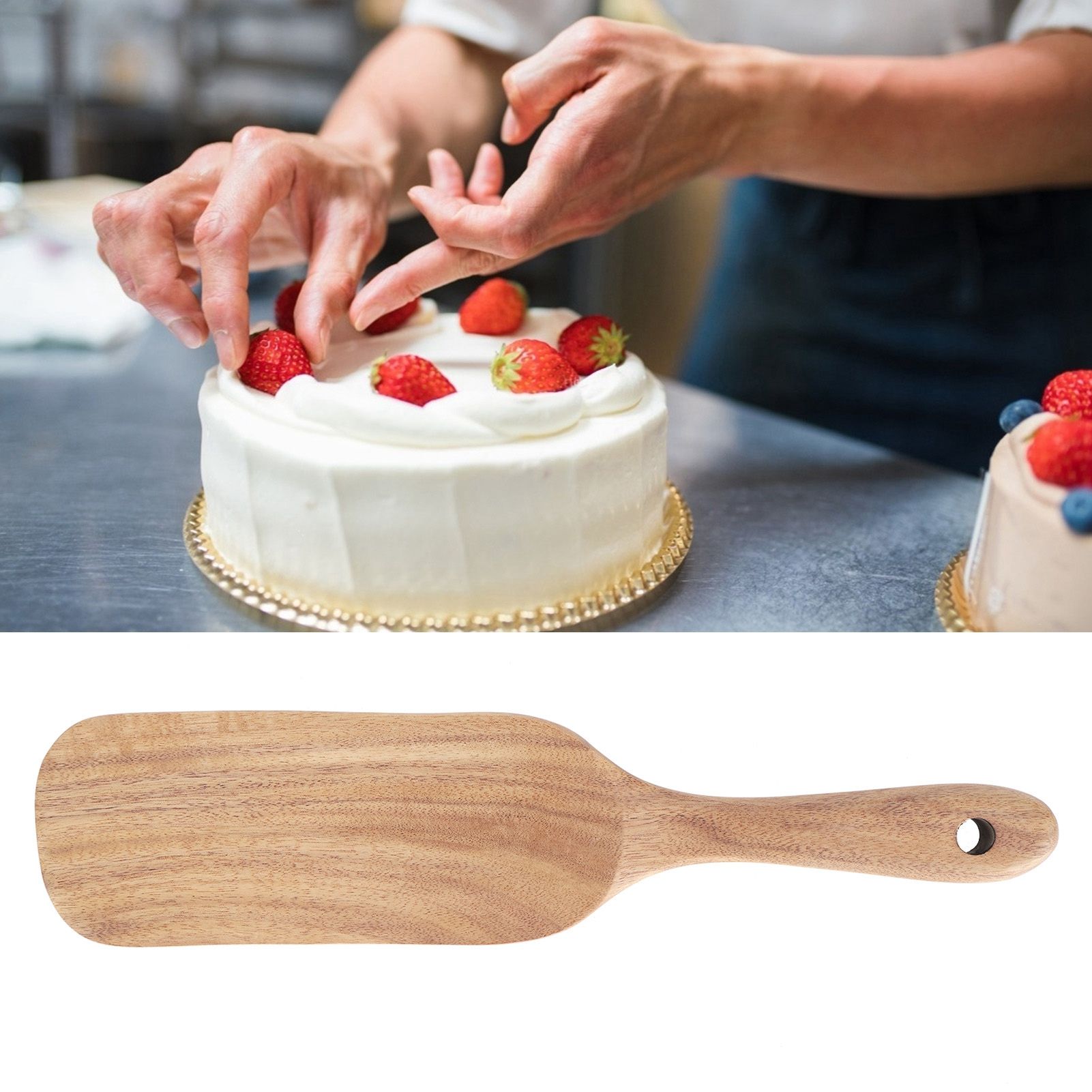 Teak Spatula Home Cooking Food Grade Wooden Frying Shovel Cookware for Kitchen view 12