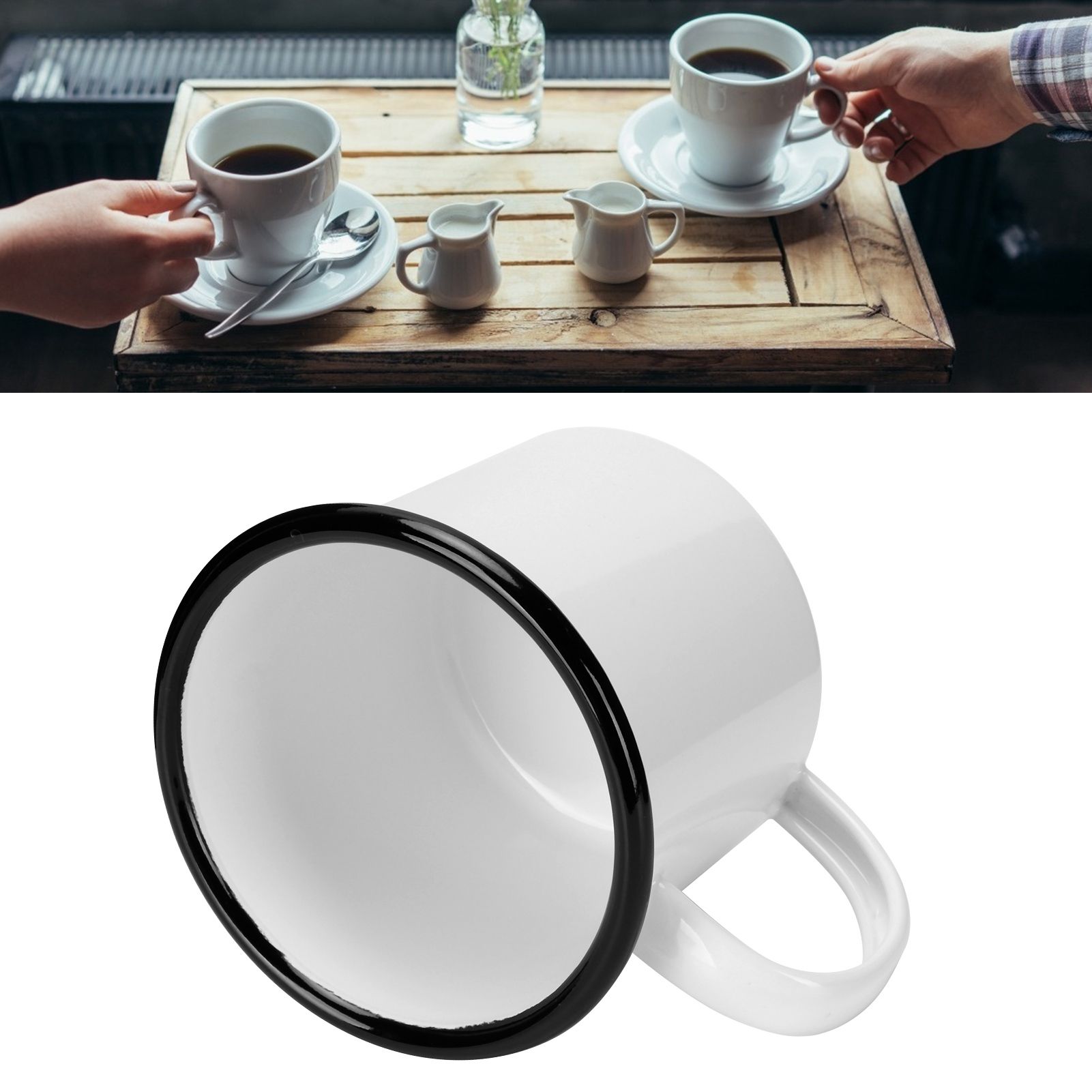 8cm 350ml Enamel Cup Environmentally Friendly Thickened Water Cup for Coffee view 12