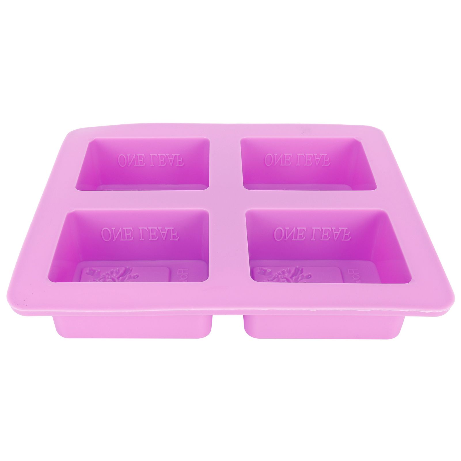 4Gird Purple Silicone HandMade Soap Mold High Temperature Resistant DIY Cake view 4