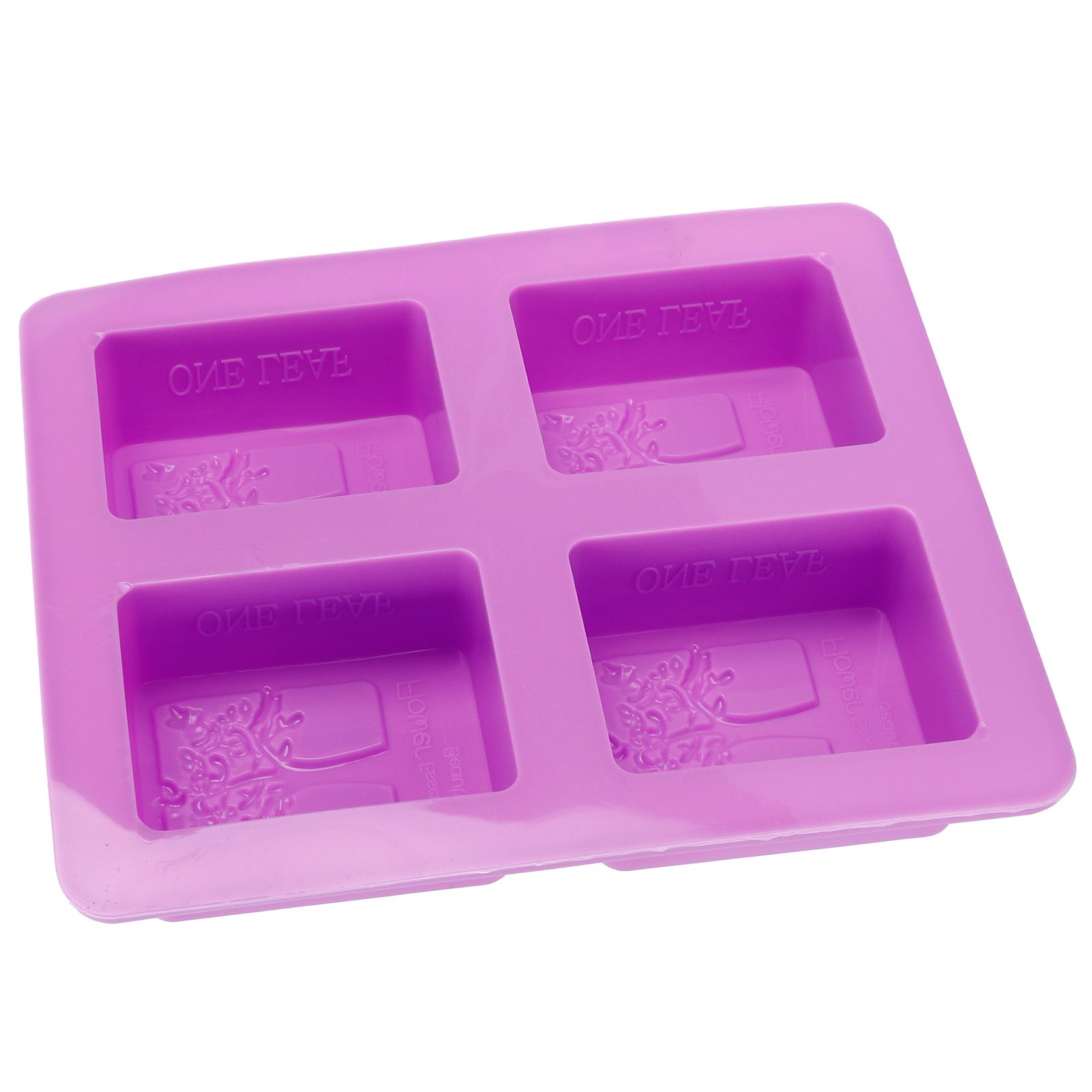4Gird Purple Silicone HandMade Soap Mold High Temperature Resistant DIY Cake view 9