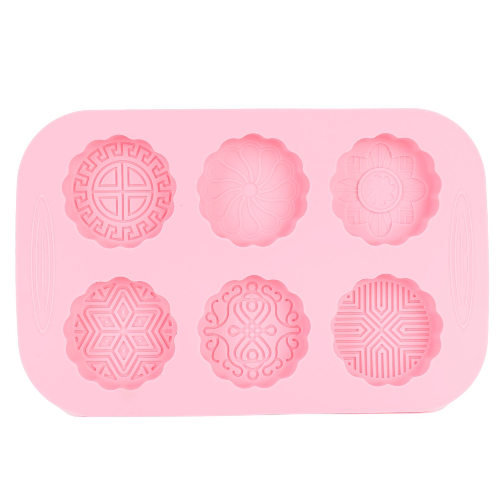 6Grid Mooncake Silicone Mold DIY Baking HandMade Soap Mold for Dessert Kitchen