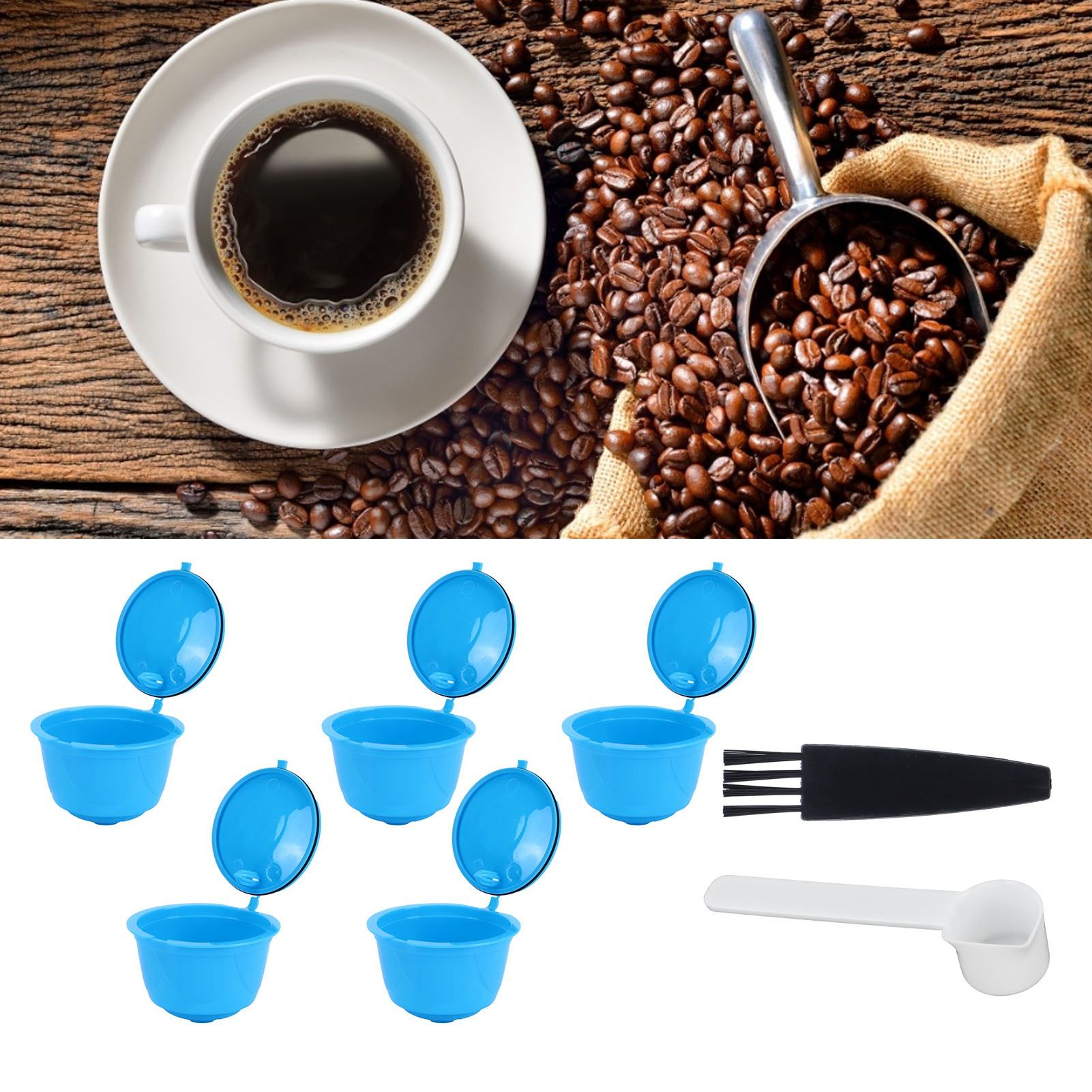 Refillable Coffee Capsule Filter Cup Kit Accessories for DOLCE GUSTO Coffee view 12
