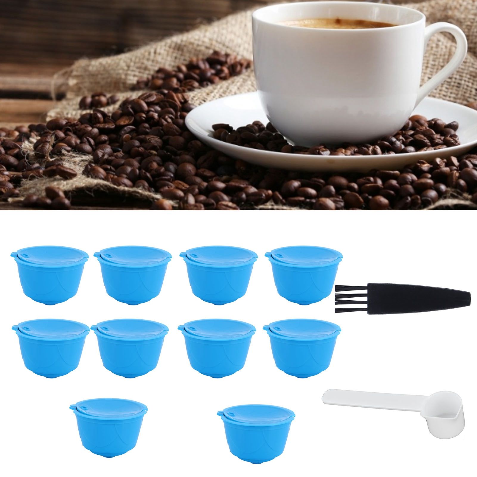 Refillable Coffee Capsule Filter Cup Kit Accessories for DOLCE GUSTO Coffee view 11