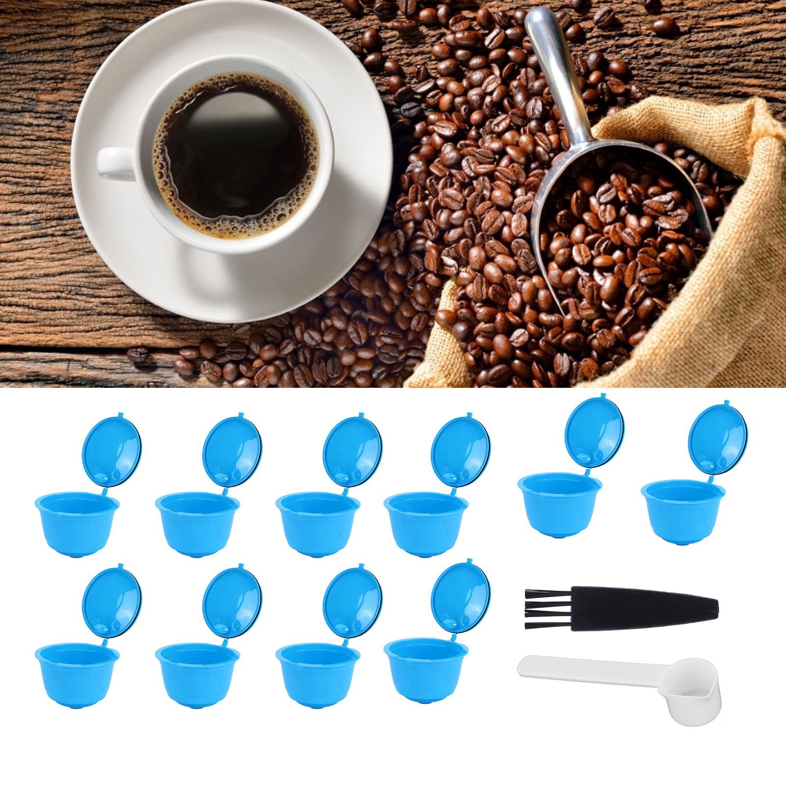 Refillable Coffee Capsule Filter Cup Kit Accessories for DOLCE GUSTO Coffee view 12