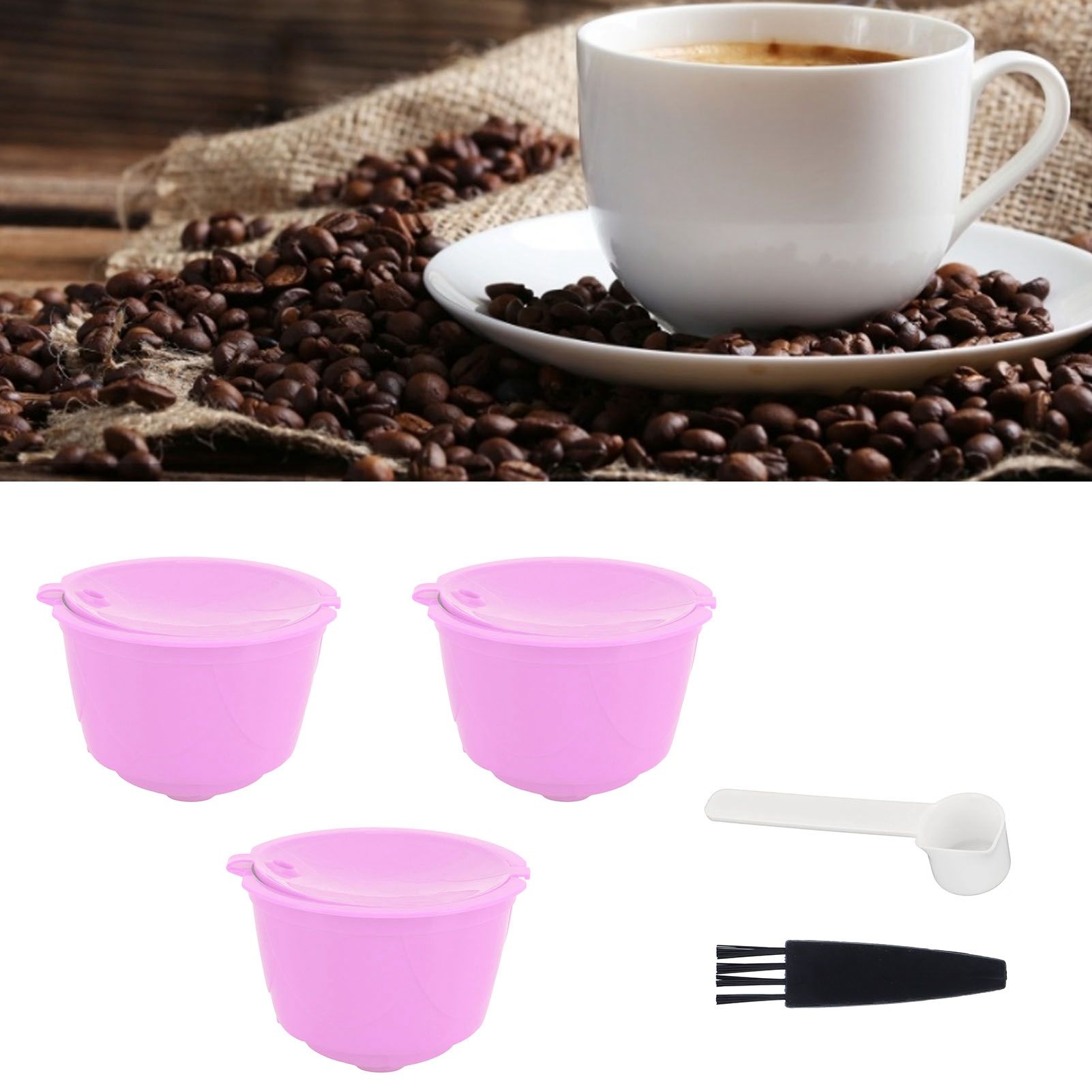 Reusable Capsules Set Refillable Coffee Filter Cup Pod for DOLCE GUSTO Coffee view 11