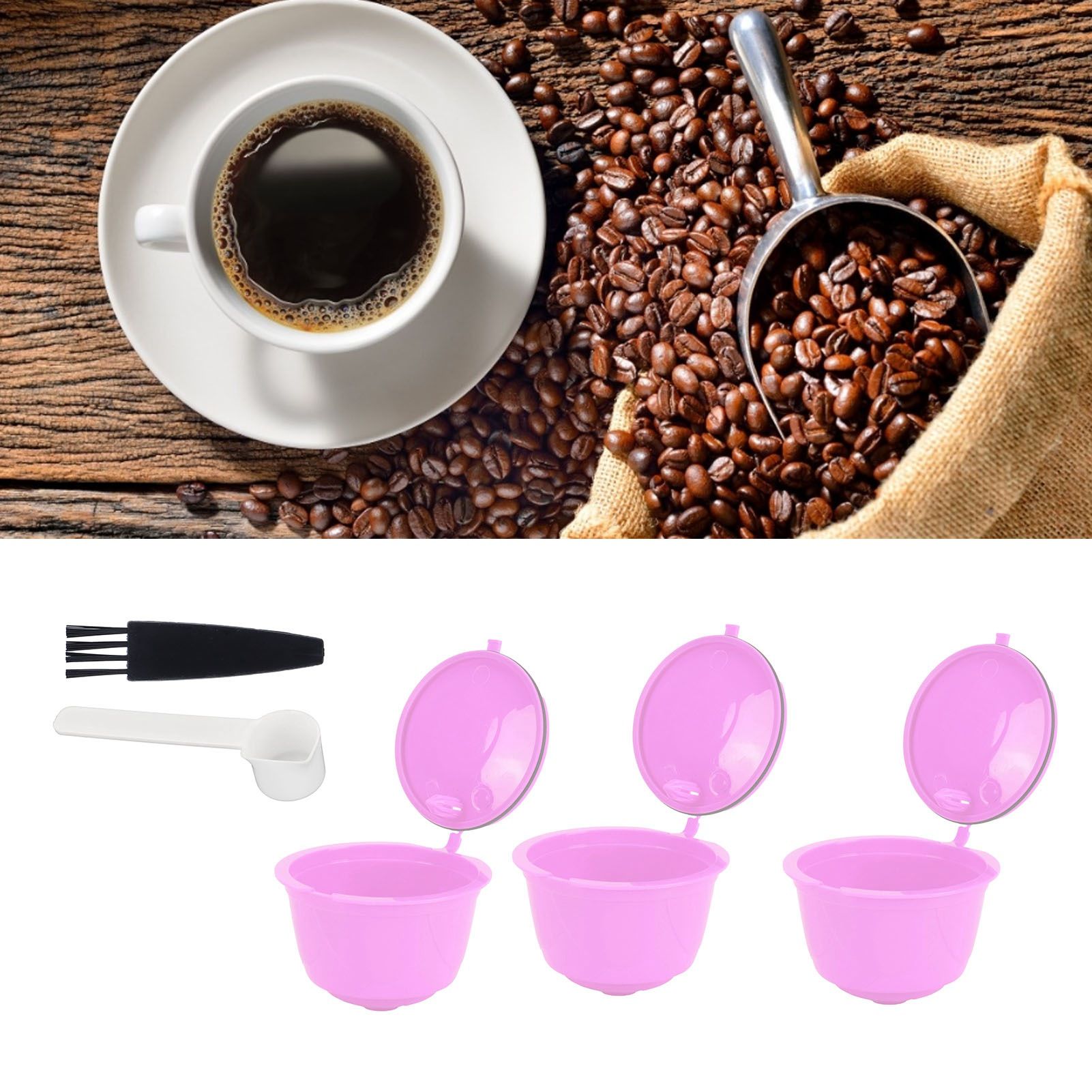 Reusable Capsules Set Refillable Coffee Filter Cup Pod for DOLCE GUSTO Coffee view 12