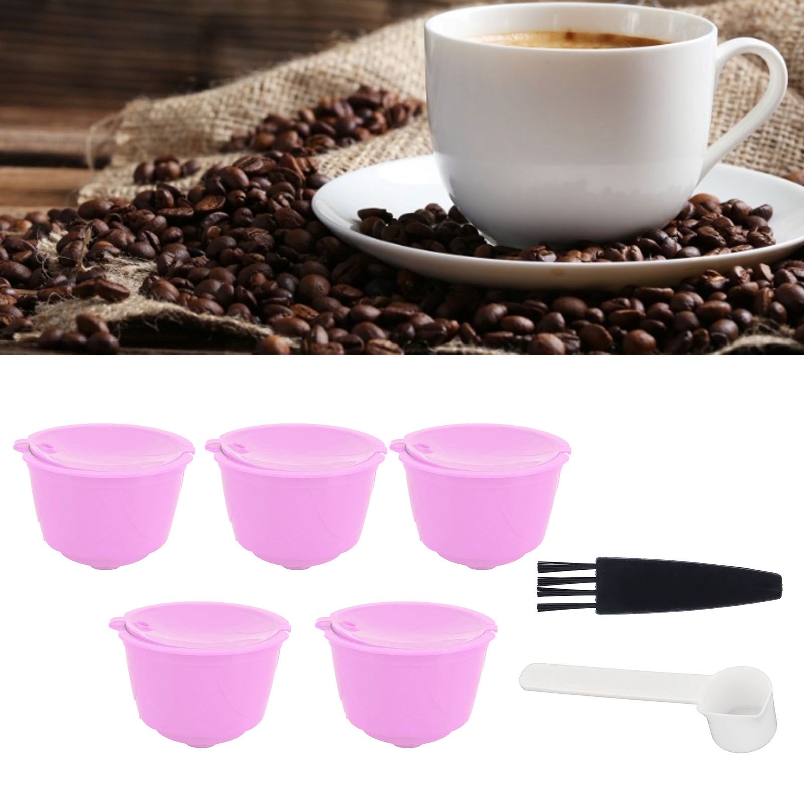 Reusable Capsules Set Refillable Coffee Filter Cup Pod for DOLCE GUSTO Coffee view 11