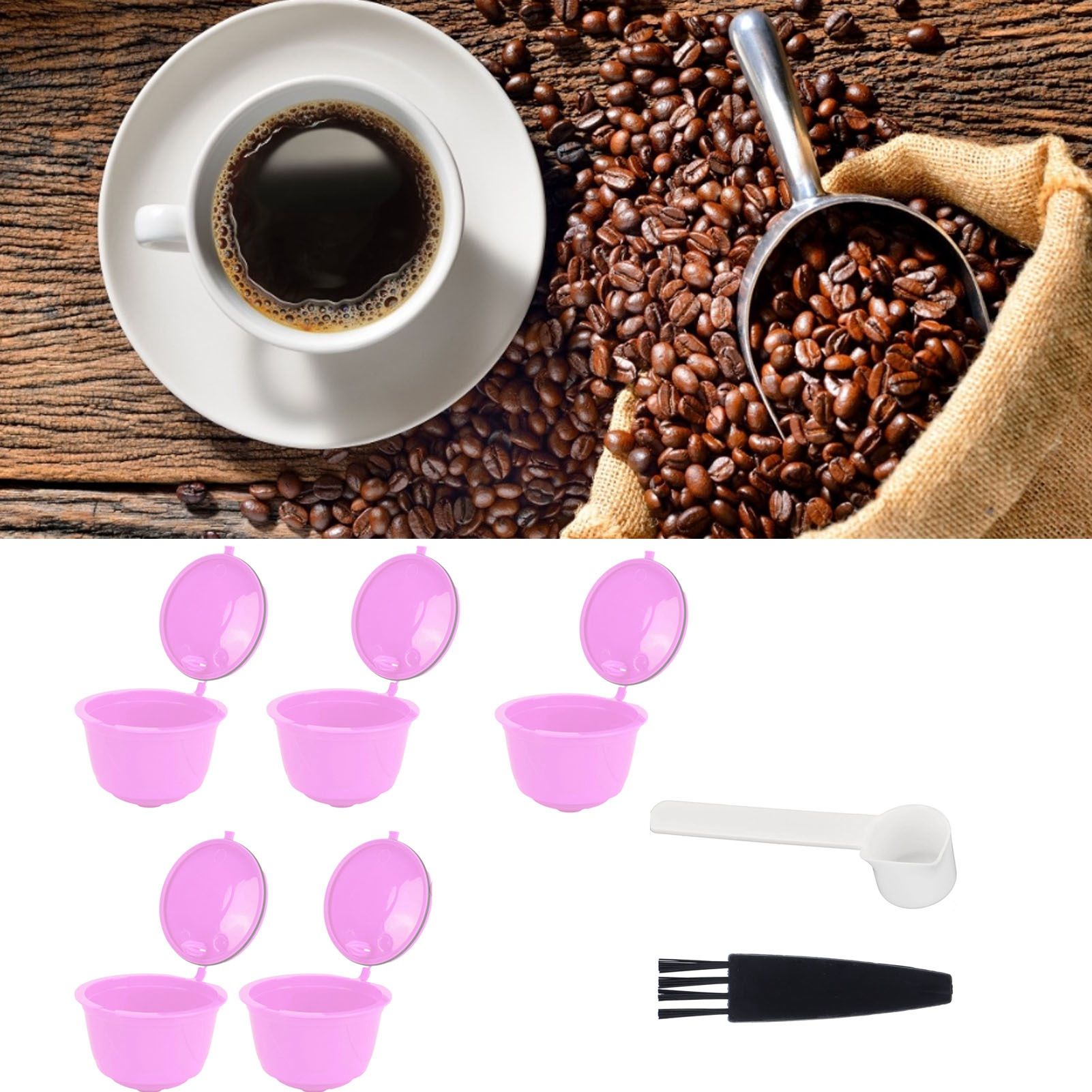 Reusable Capsules Set Refillable Coffee Filter Cup Pod for DOLCE GUSTO Coffee view 12