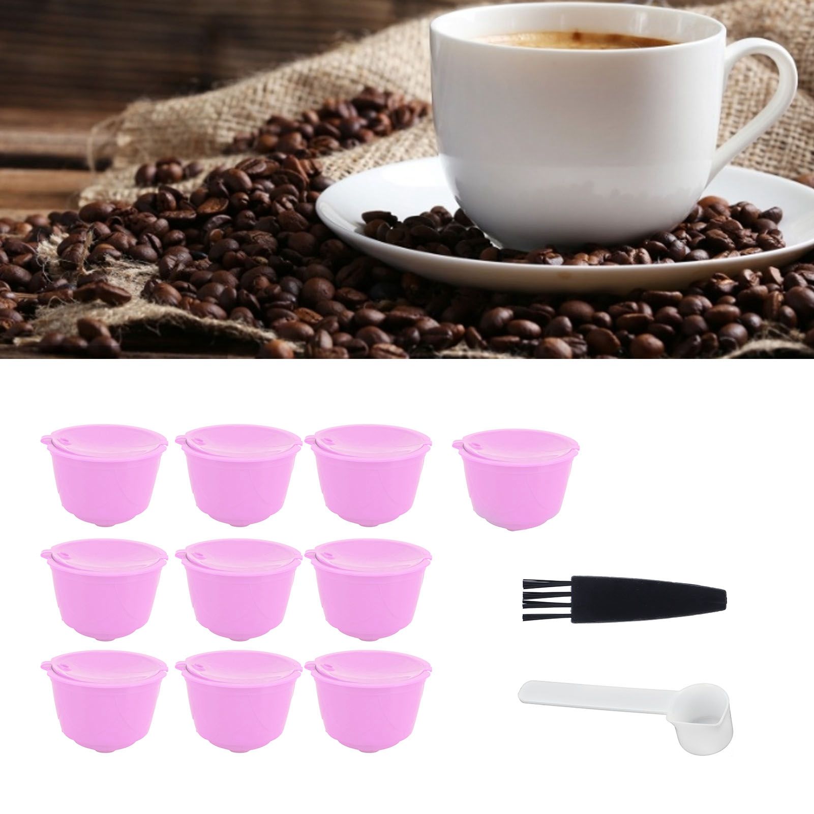 Reusable Capsules Set Refillable Coffee Filter Cup Pod for DOLCE GUSTO Coffee view 11