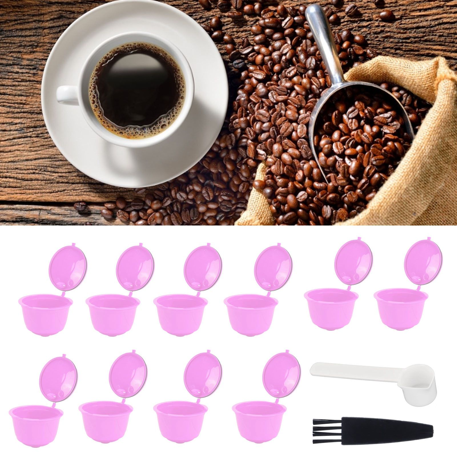 Reusable Capsules Set Refillable Coffee Filter Cup Pod for DOLCE GUSTO Coffee view 12