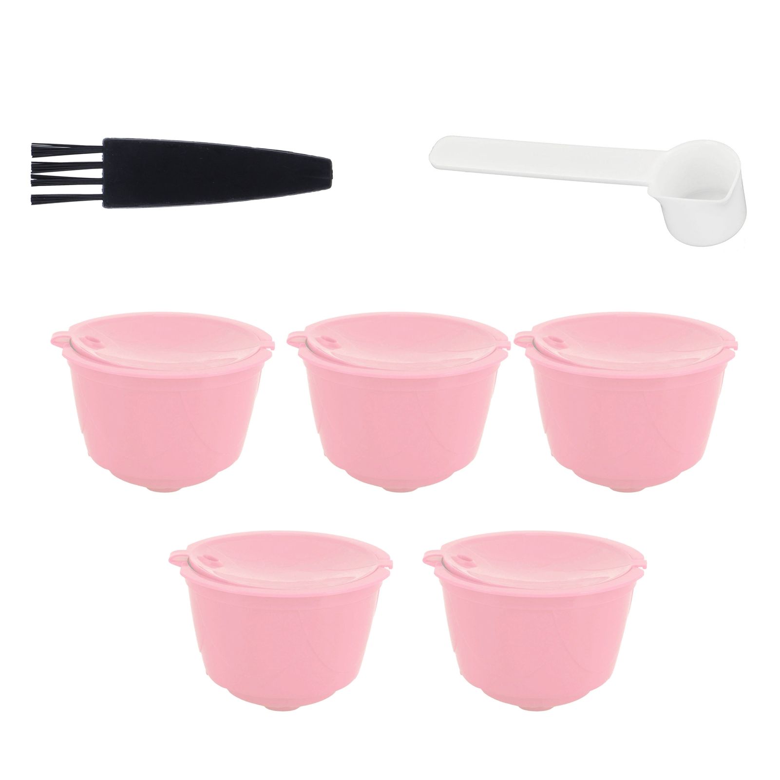 Coffee Capsules Reusable Refillable Coffee Filter Cup Kit Accessory for DOLCE