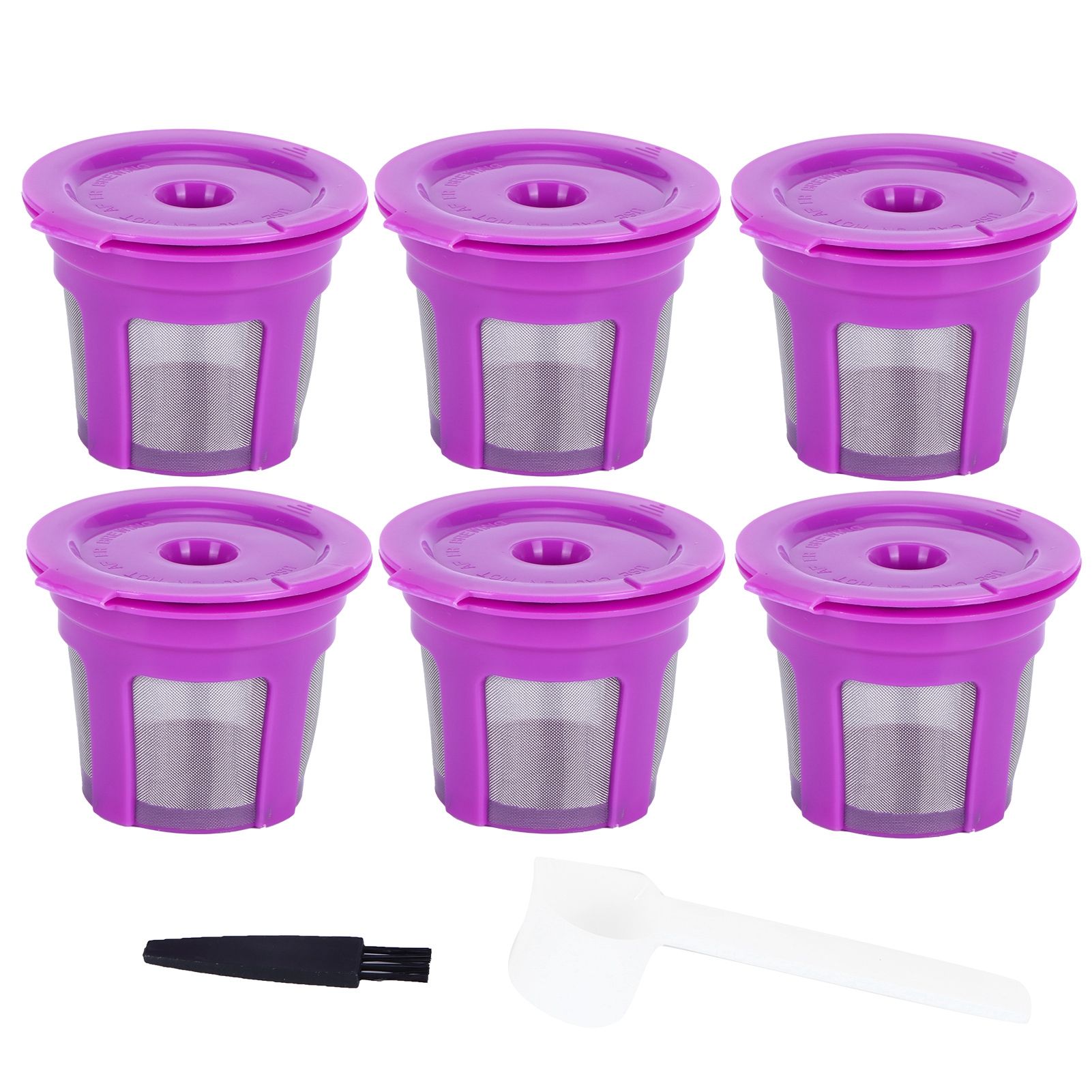 Coffee Capsule Brush Spoon Set Reusable Coffee Making Filter Cup for KEURIG