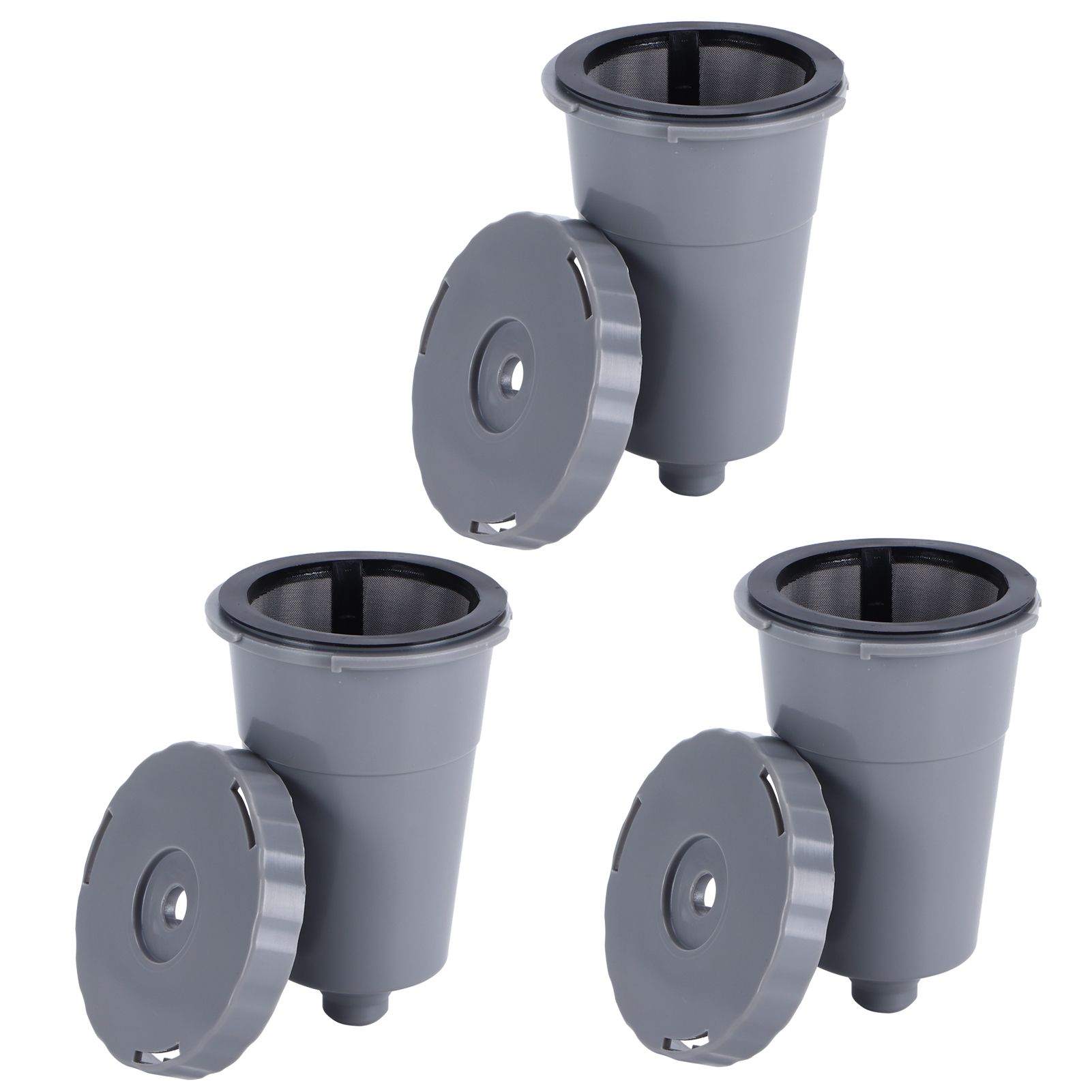 3PCS Refillable Coffee Capsule Reusable Coffee Filter Cup with Brush Spoon Set view 9
