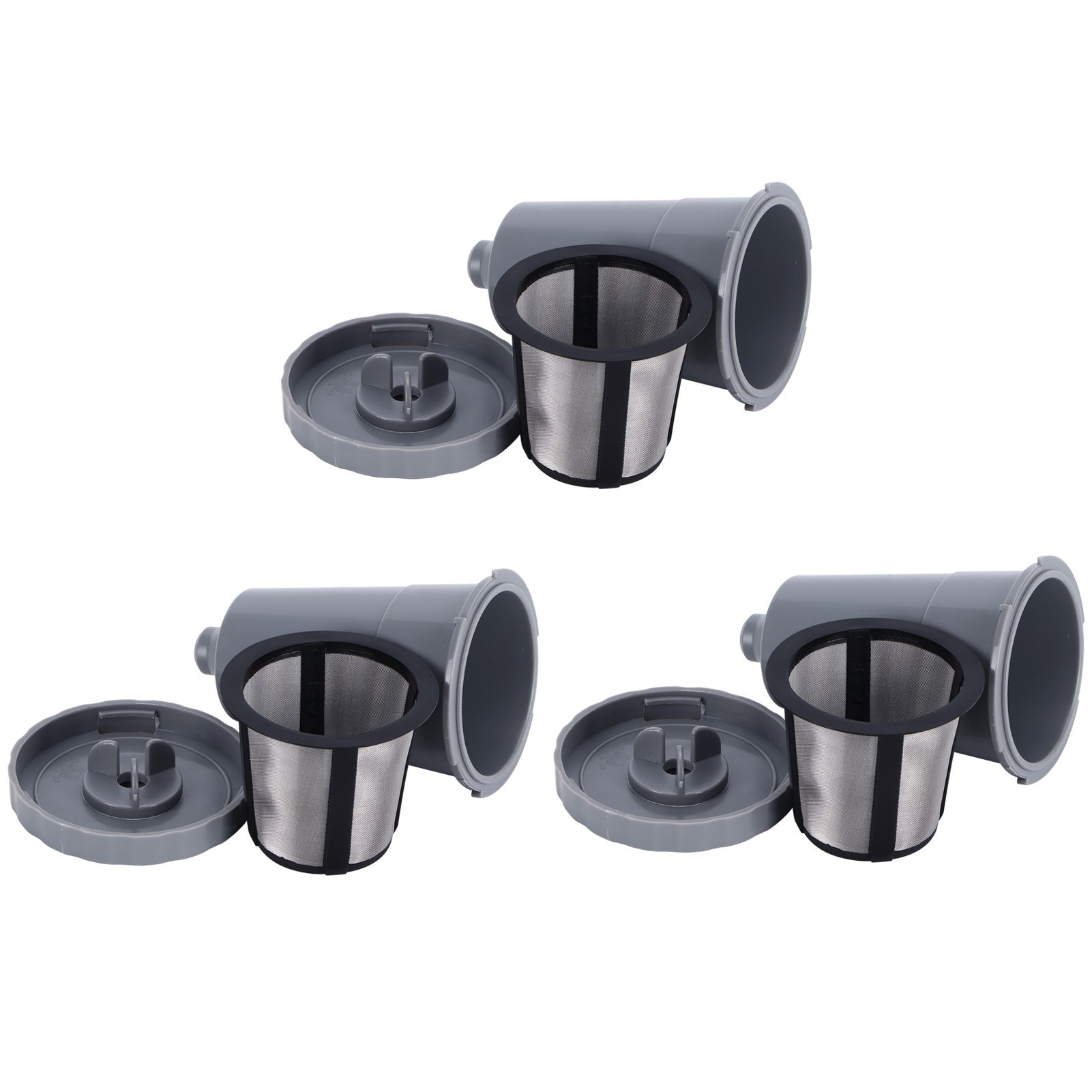 3PCS Refillable Coffee Capsule Reusable Coffee Filter Cup with Brush Spoon Set view 10