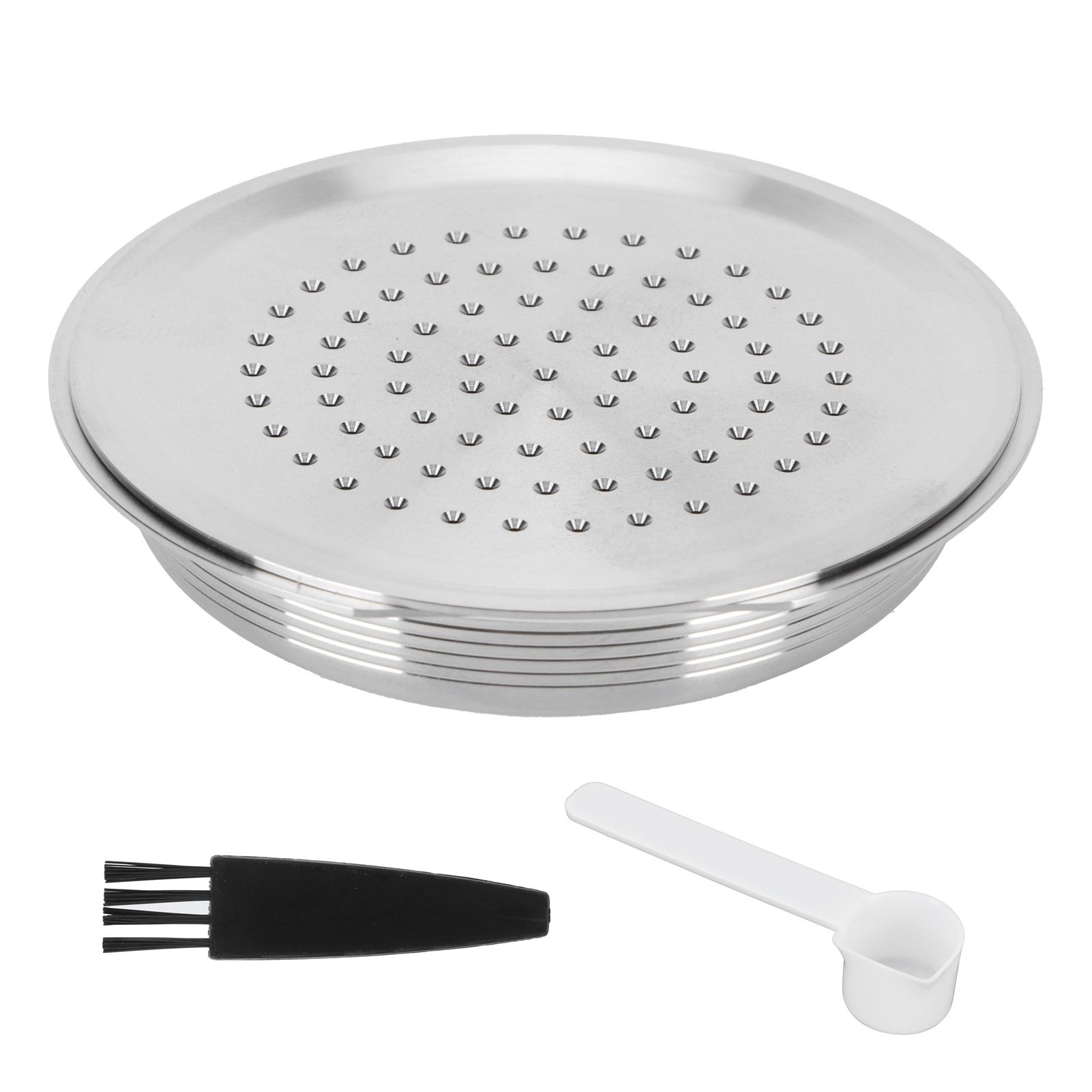 Coffee Capsule Reusable Refillable Coffee Filter Cup with Spoon Brush Fit for
